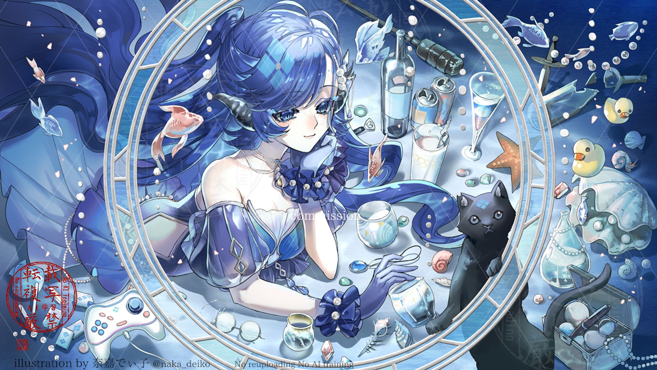 【works】二周年記念イラスト　めあともえ様-1