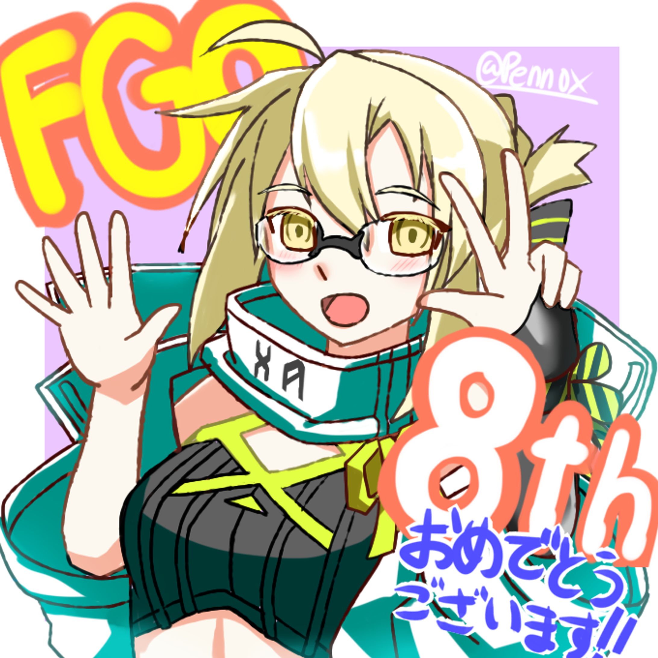 謎アイドルX[オルタ](8周年フラッグ)文字なし差分あり-1