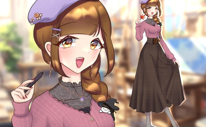 言眠るい秋服立ち絵