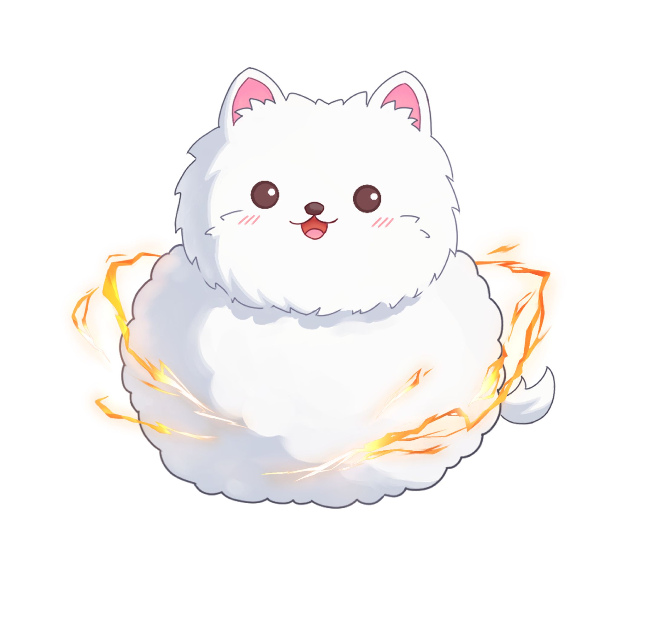 【オリジナル】マスコットキャラクターデザイン（ポメラニアン×雲）-1