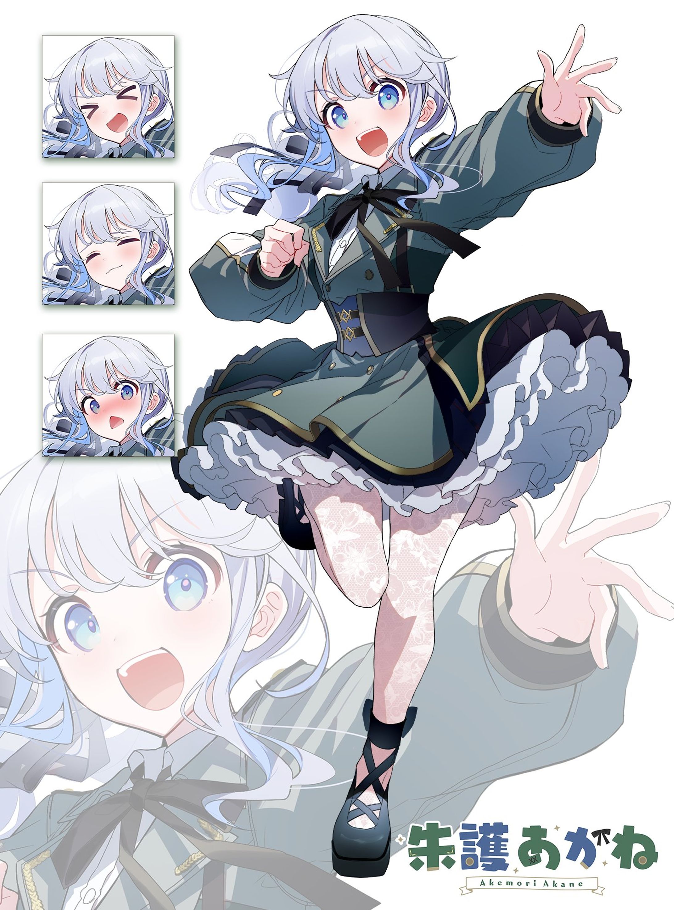 朱護重工Vtuber「朱護あかね」キャラデザ・立ち絵-1