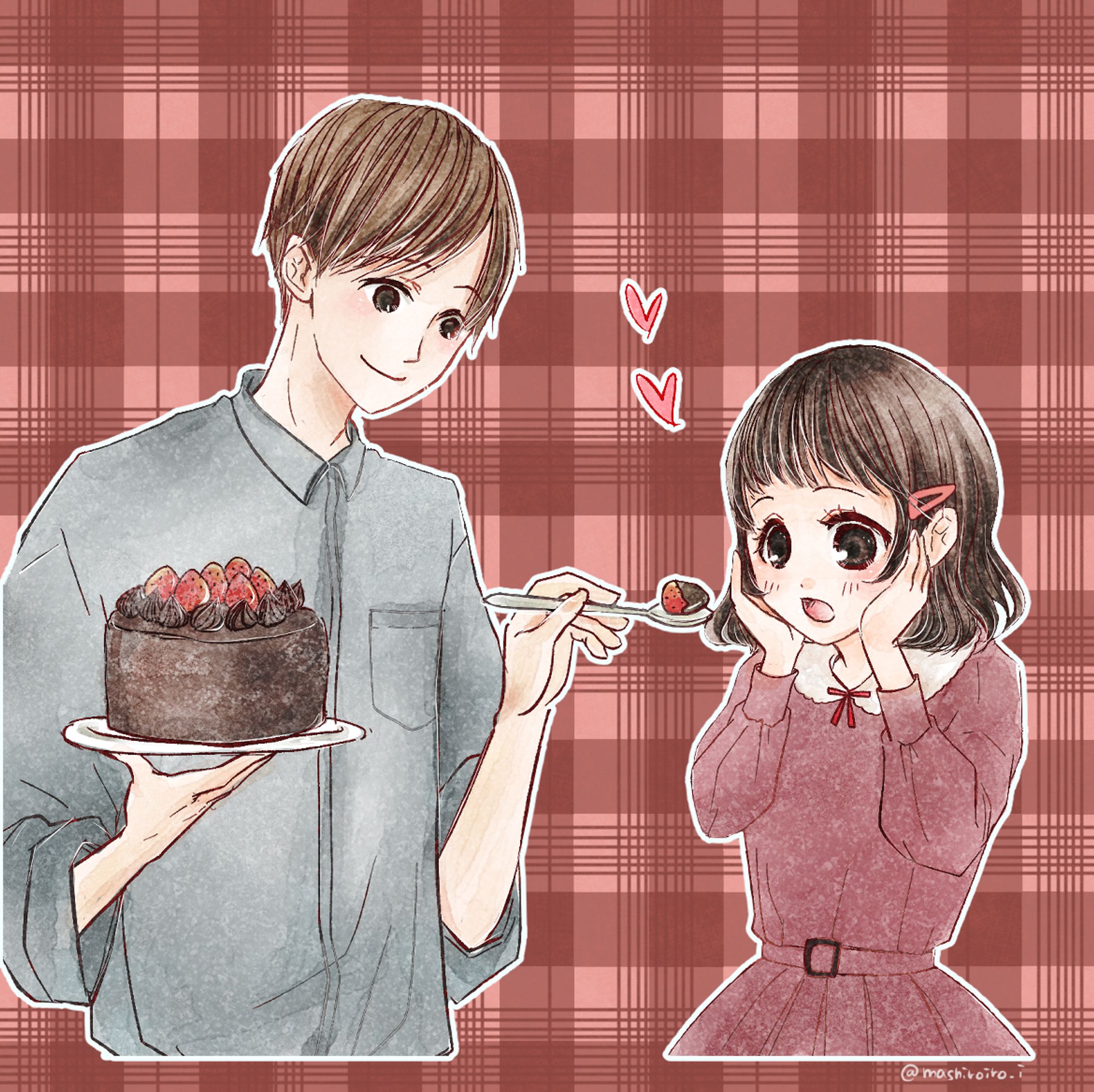 カップルイラスト　2月-1