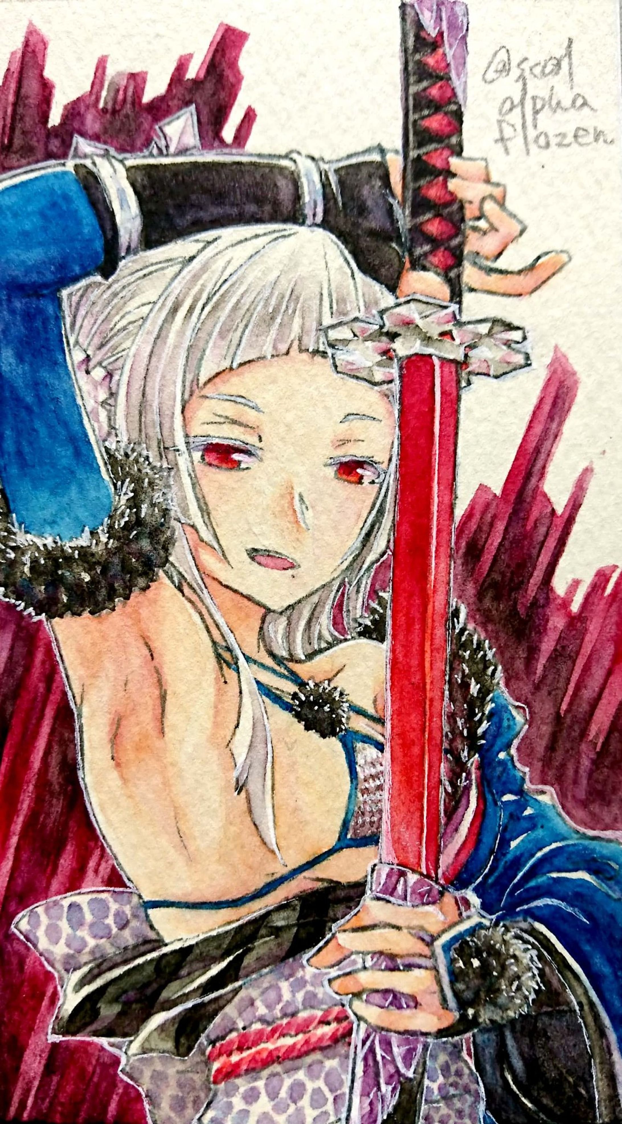 透明水彩イラスト1 (女性キャラのみ)-1