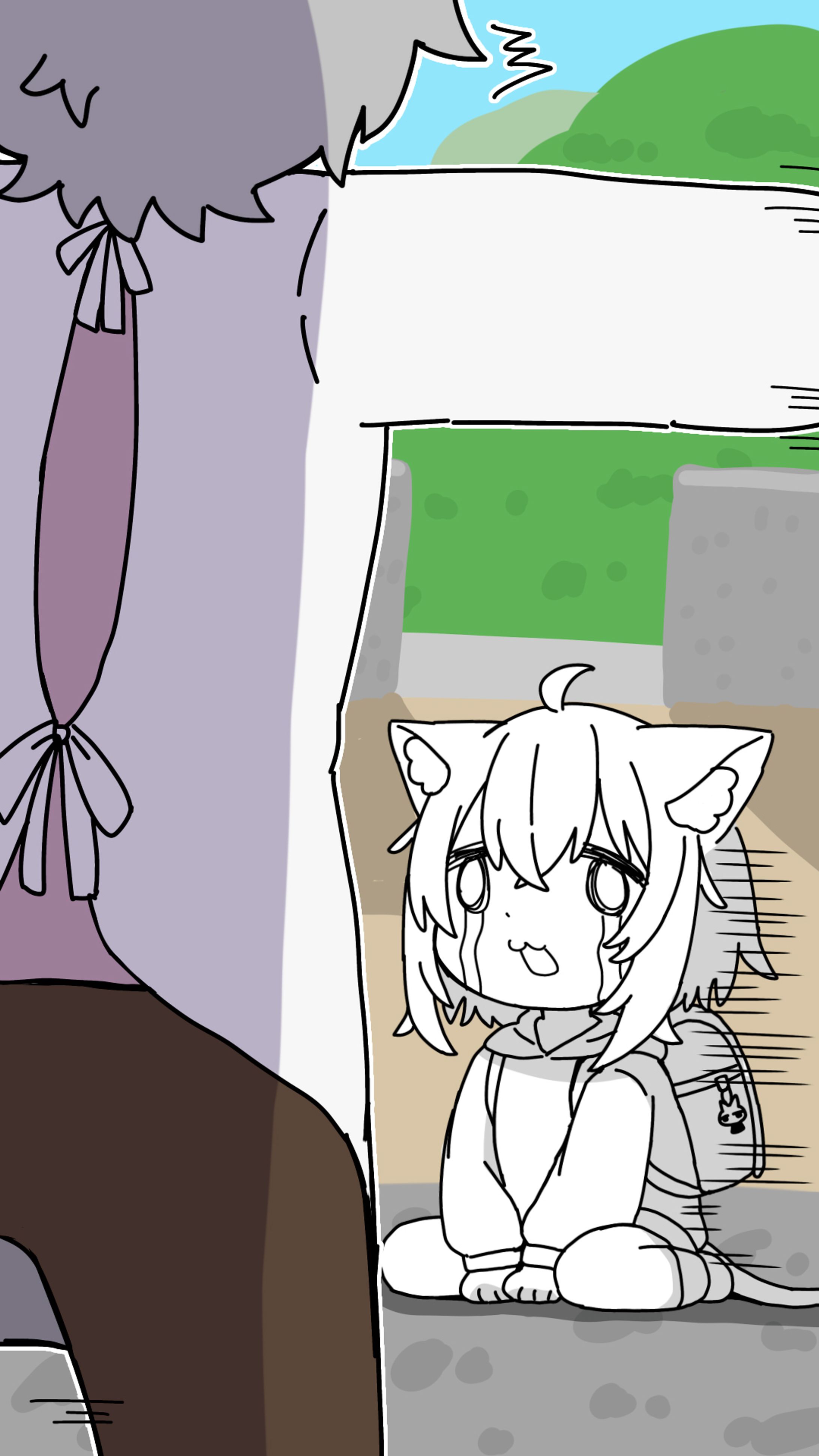 【ホロライブ所属】猫又おかゆ様_イラストショート-1