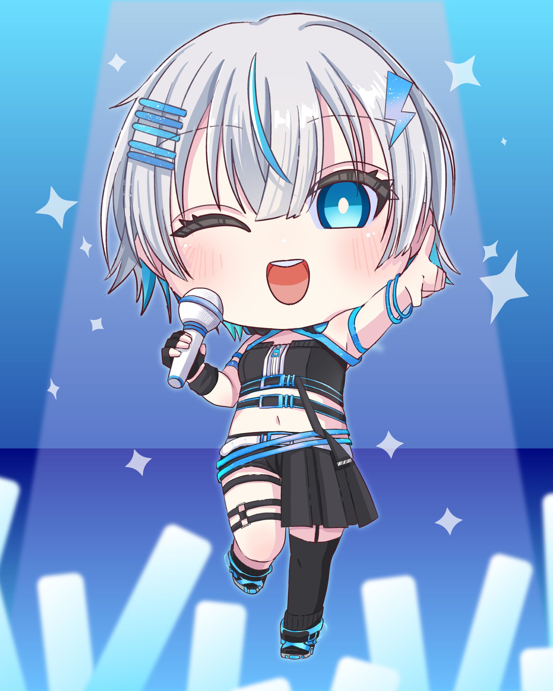 水篠シオン様Skebミニキャラ立ち絵(まるまる様よりご依頼)-1