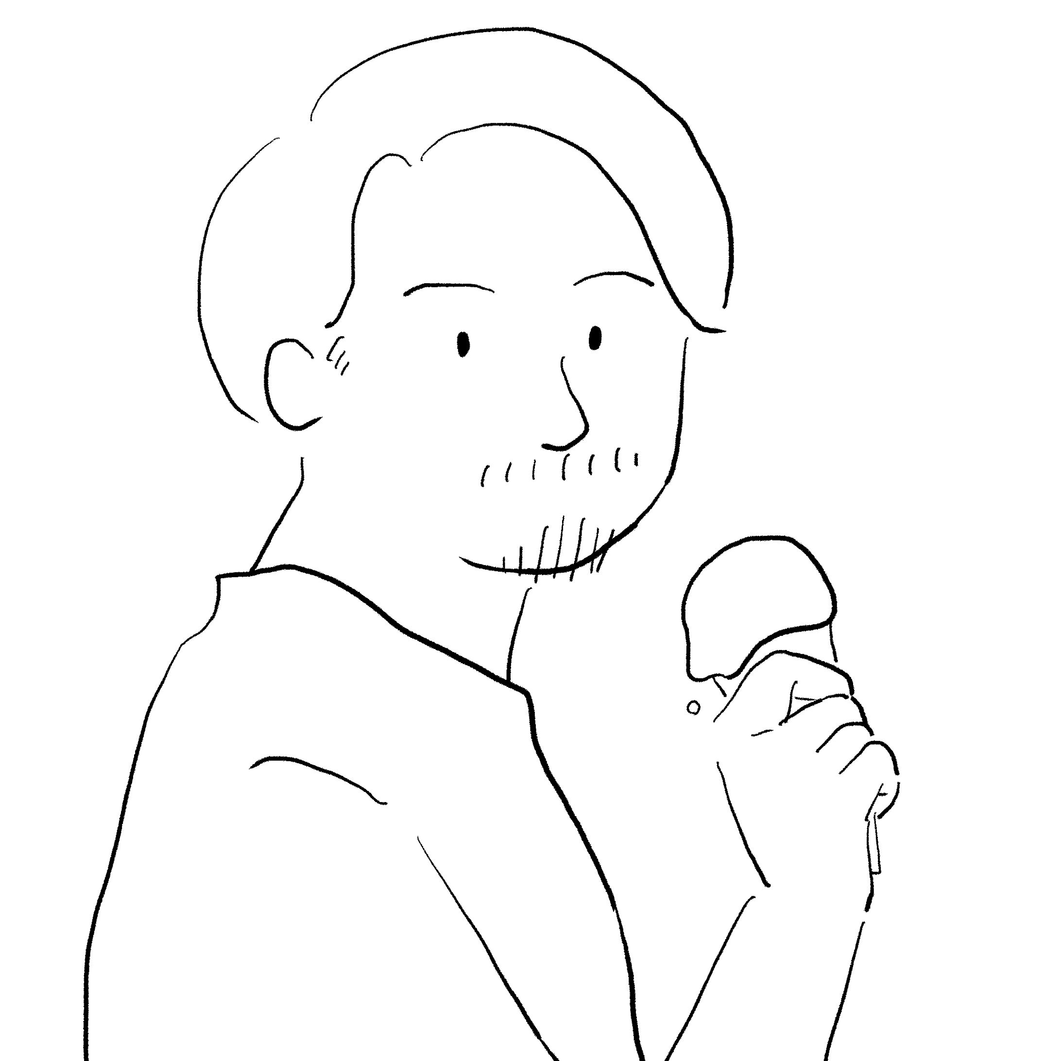 似顔絵_男性①-1