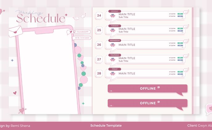 Gwyn Alatus's Schedule Template