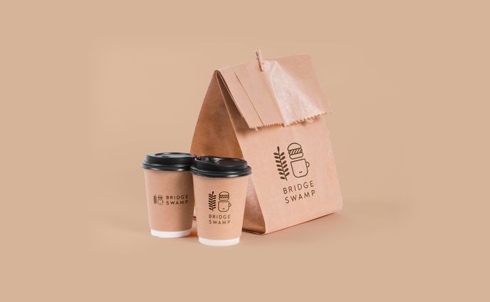 【コンペ落選作品】カフェ「BRIDGESWAMP」ロゴデザイン