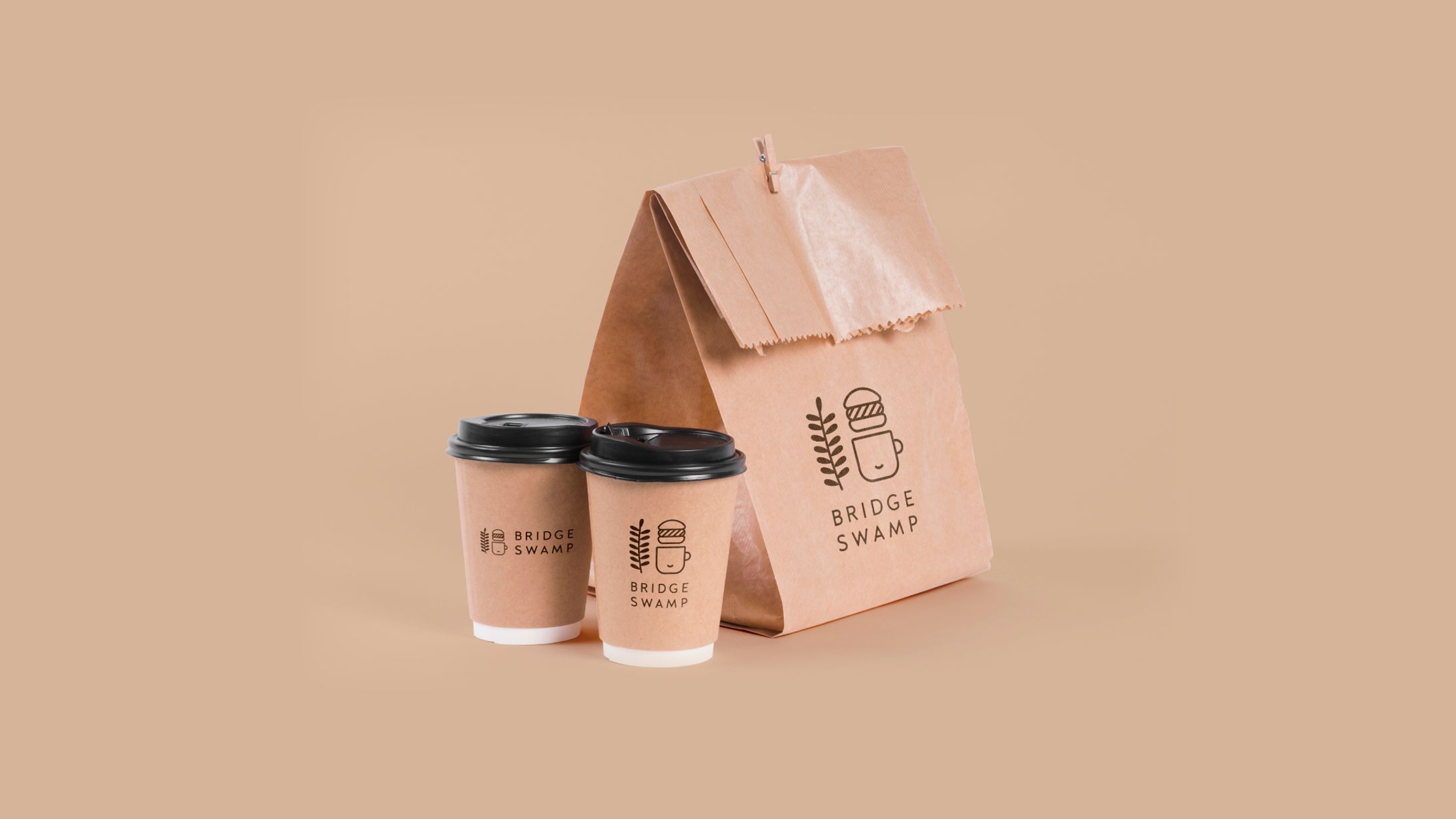 【コンペ落選作品】カフェ「BRIDGESWAMP」ロゴデザイン-1