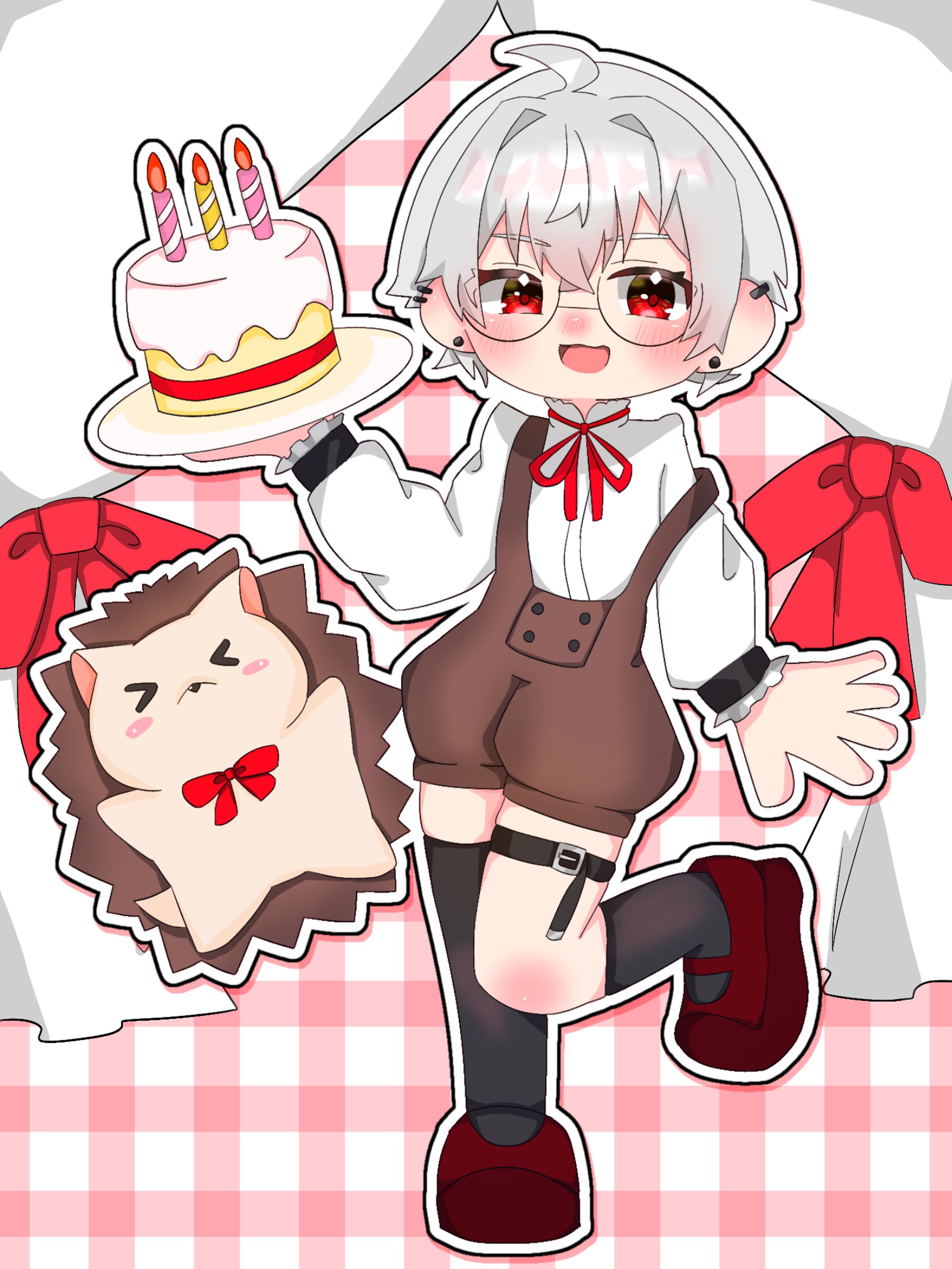 ミニキャラ全身･背景･衣装デザイン / 栗山 りつ様-1