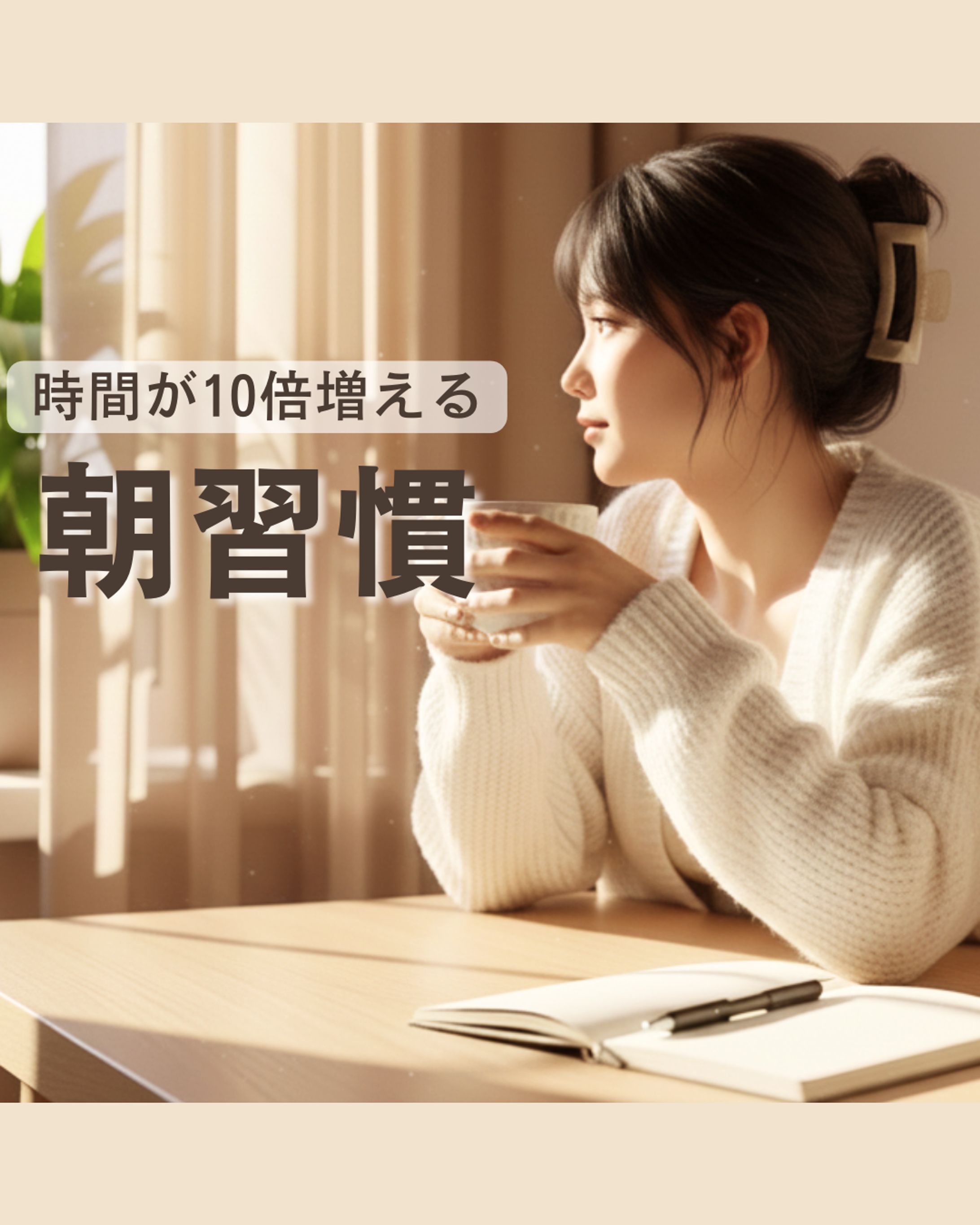 時間が10倍増える朝習慣 – 世界観設計 × 図解 × AI生成-1