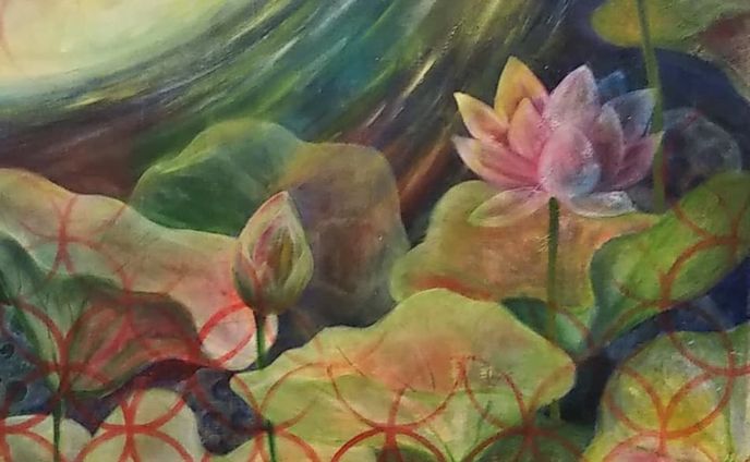 #制作過程 
#蓮
#七宝繋ぎ文