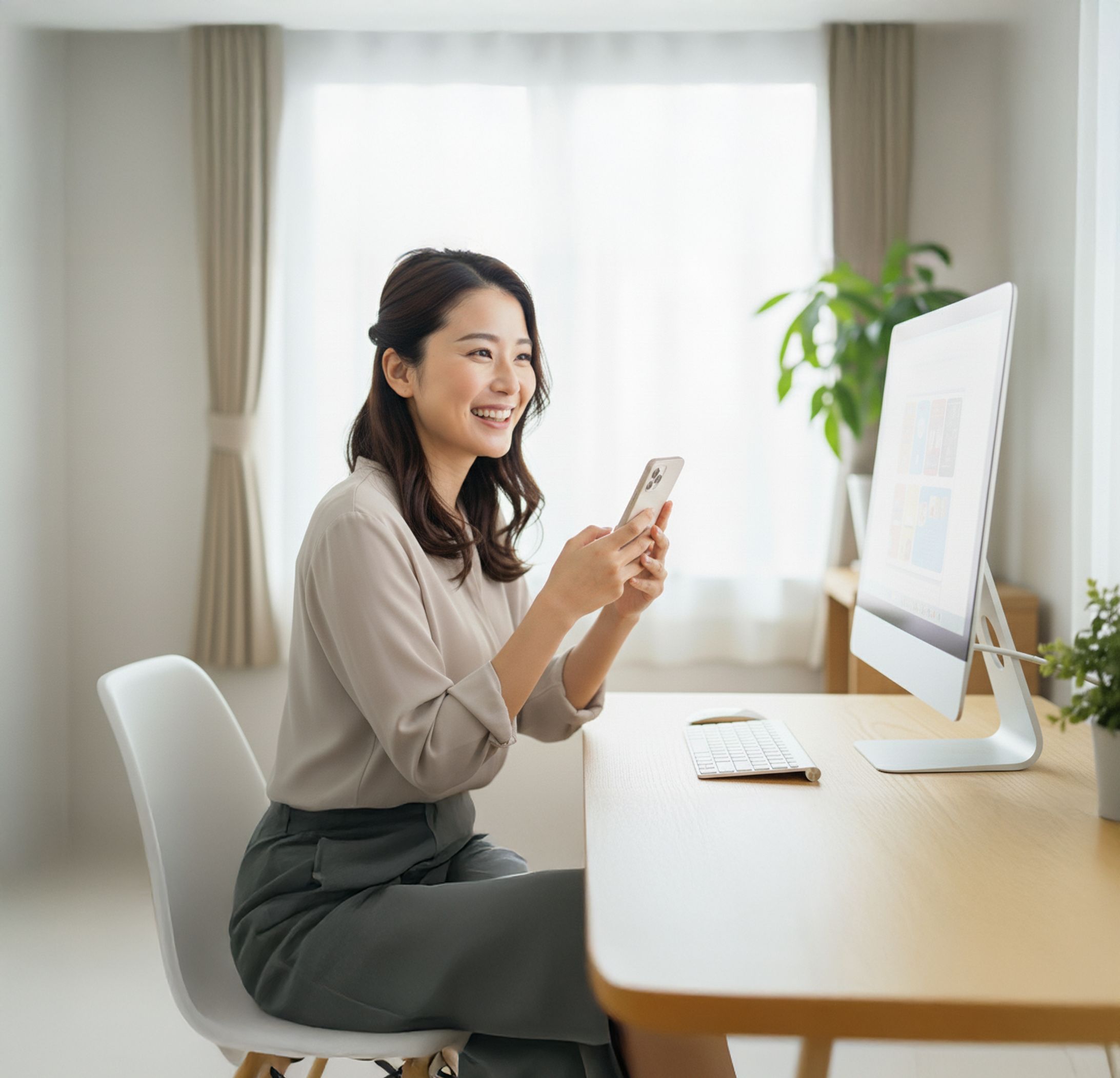 【AI画像生成】女性 #在宅ワーク-1