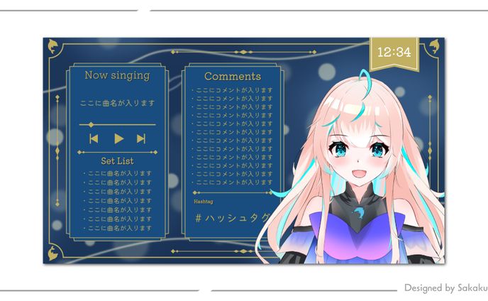   Vtuber「千歳有紗」様 overlay