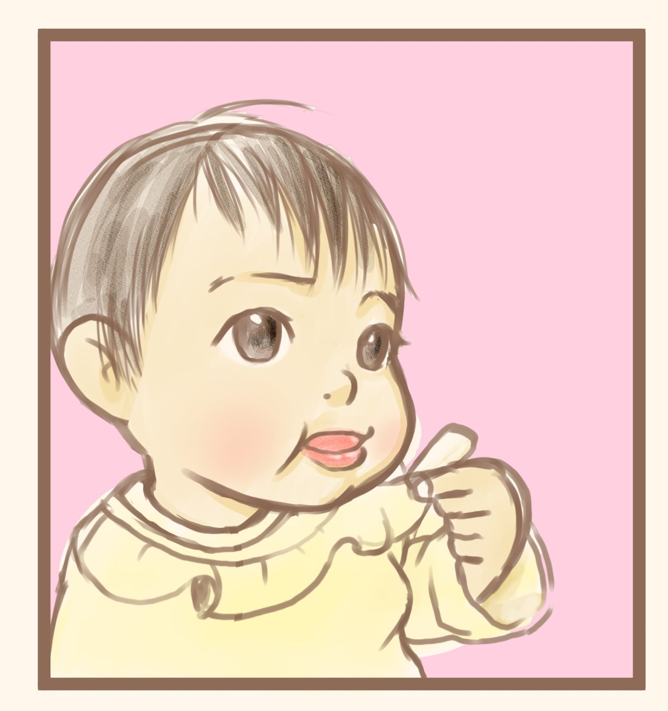 お子様の似顔絵イラスト-1