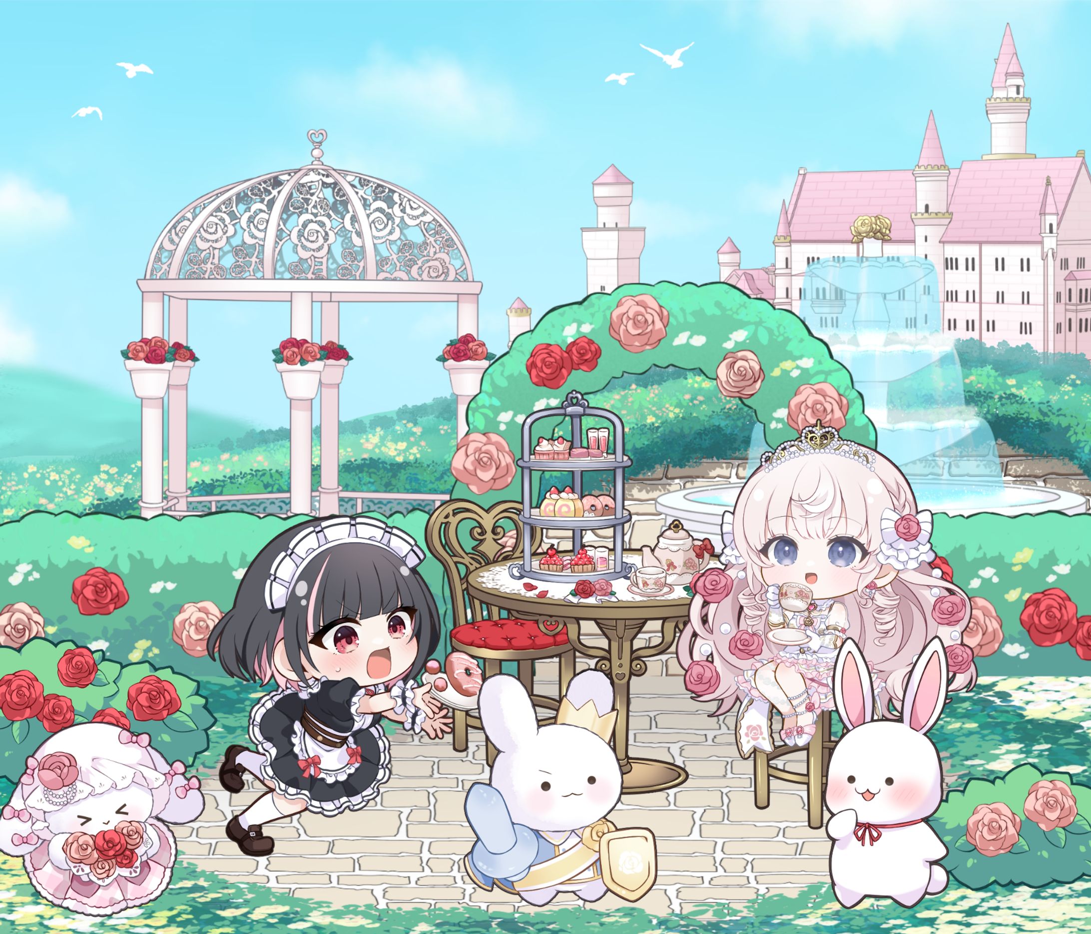 明戸えな様から姫乃あいむ様へ お誕生日お祝いミニキャライラスト-1