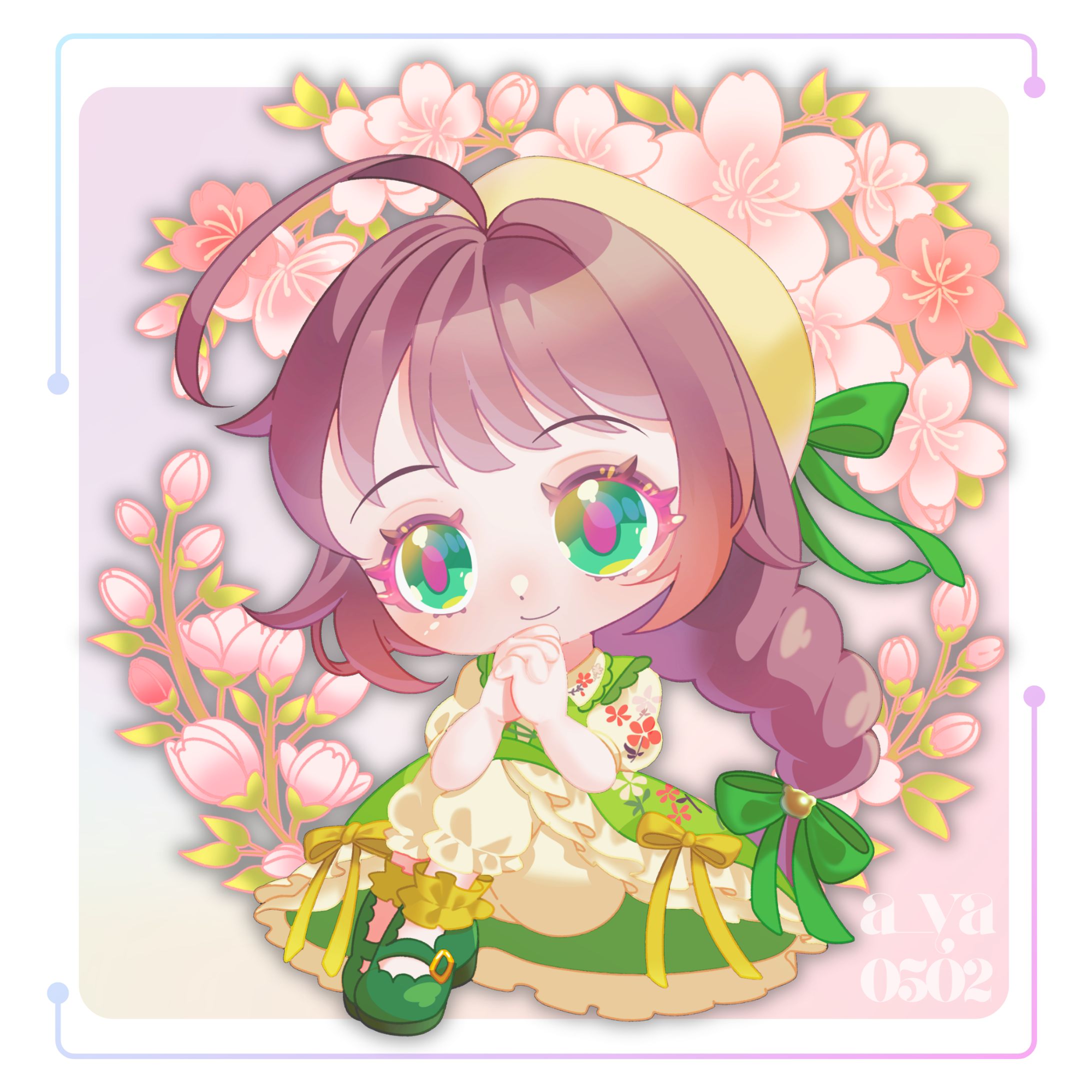 森野 楓椛様 ミニキャライラスト(無償企画)-1