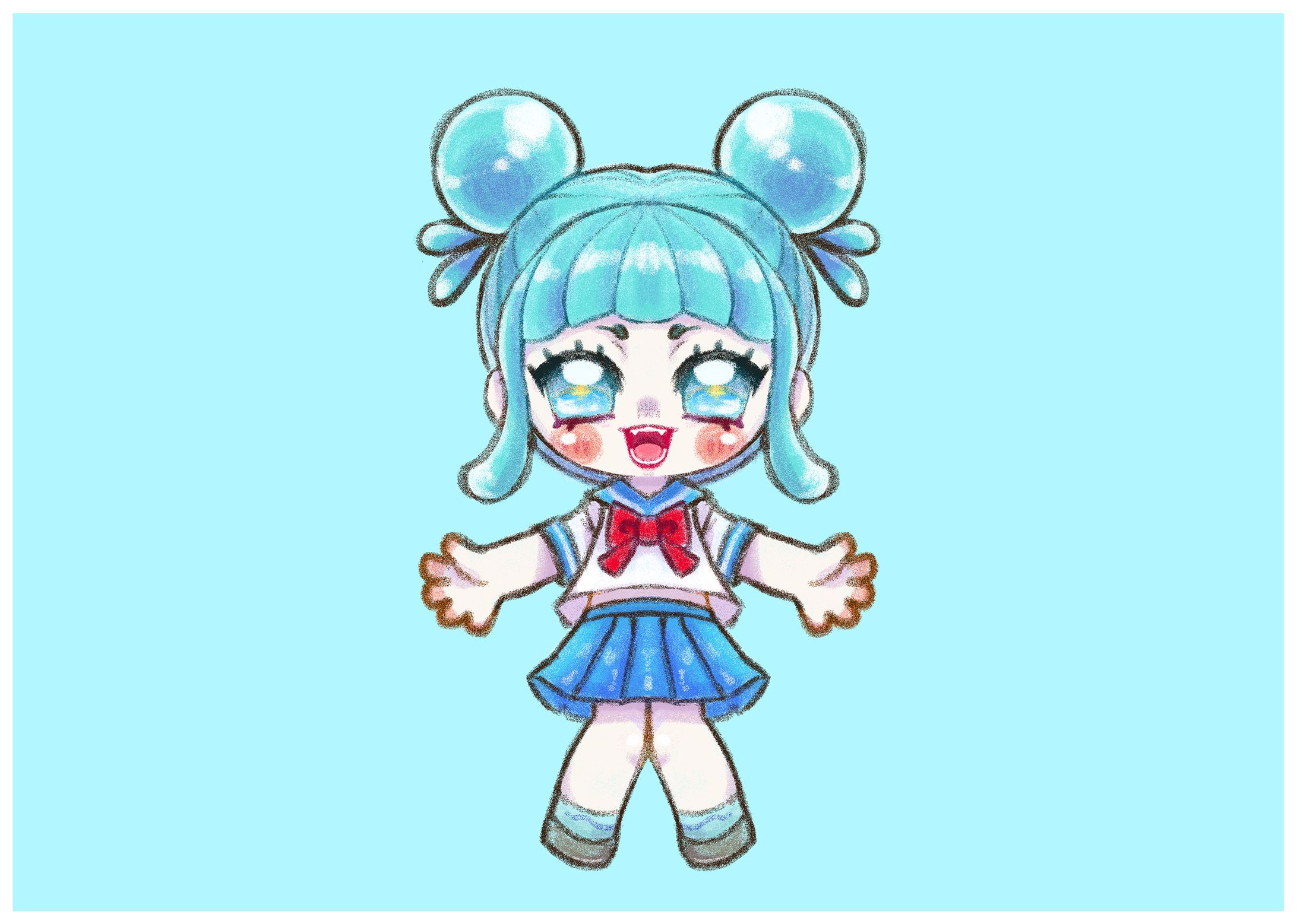 水色の女の子-1