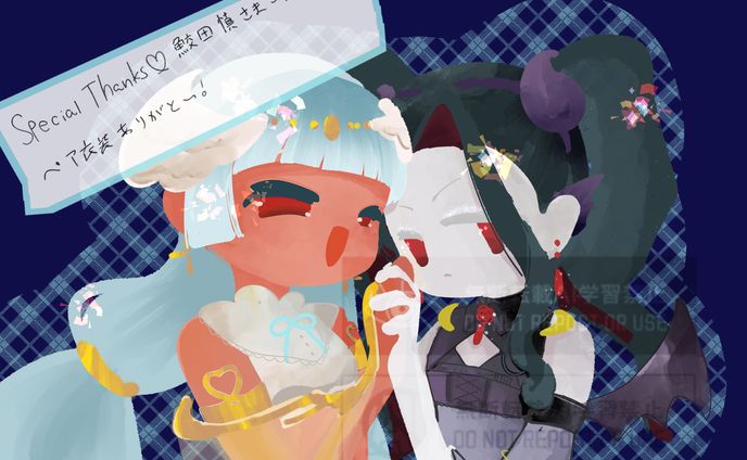 デフォルメ　2人　バストアップ