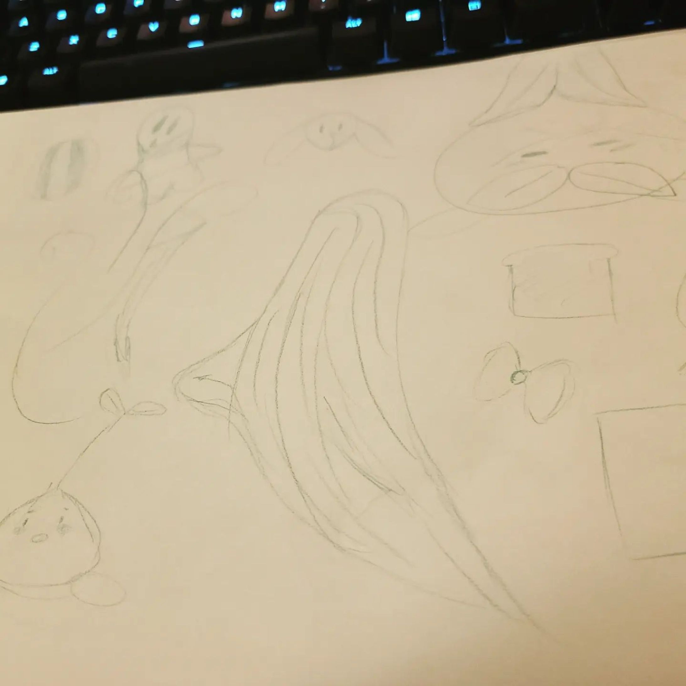 Sleepy doodles from watching @kyu_draws experience OMORI for the first time. 🤭-1