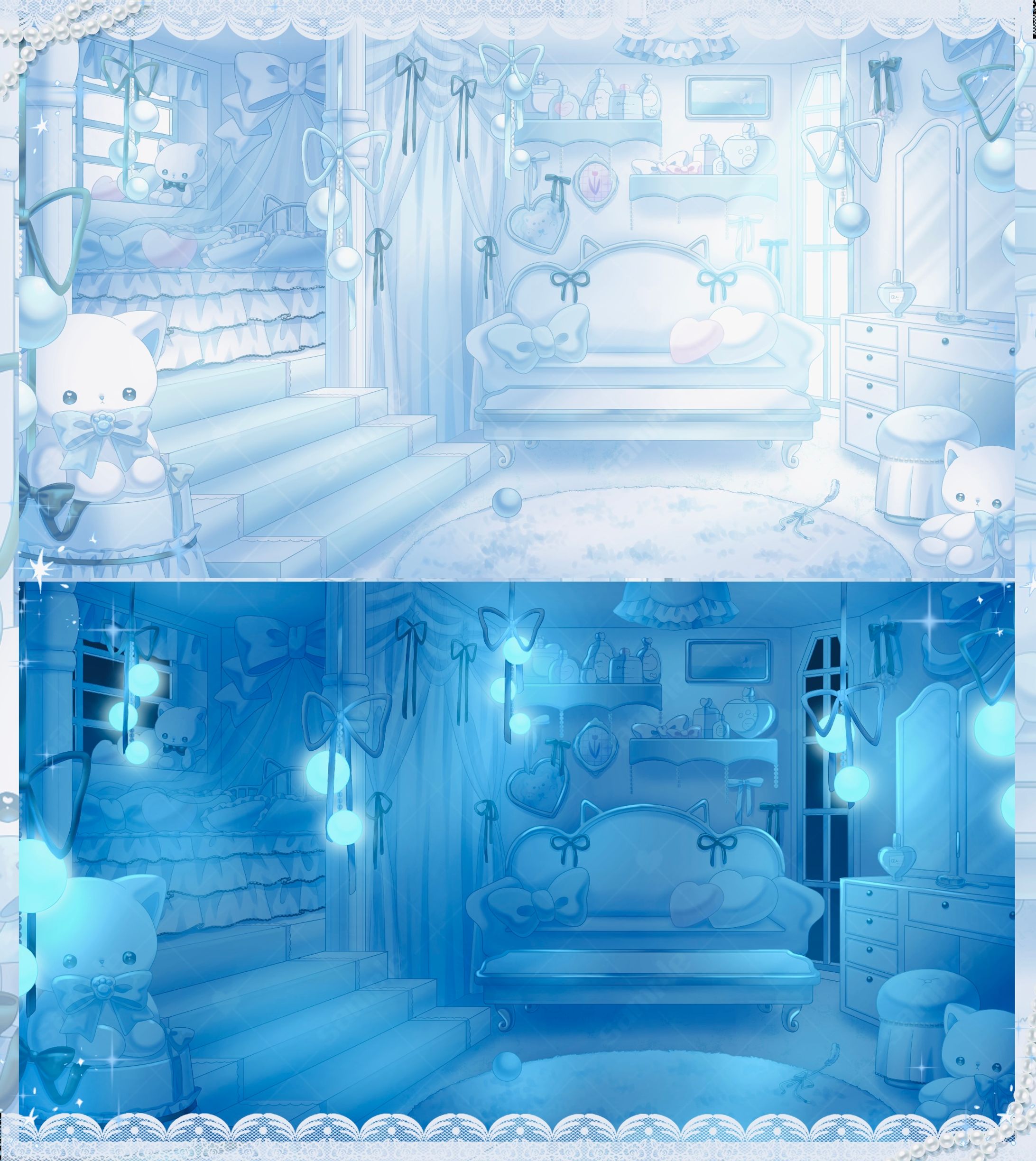 真白猫ミミィ様 配信部屋背景-1