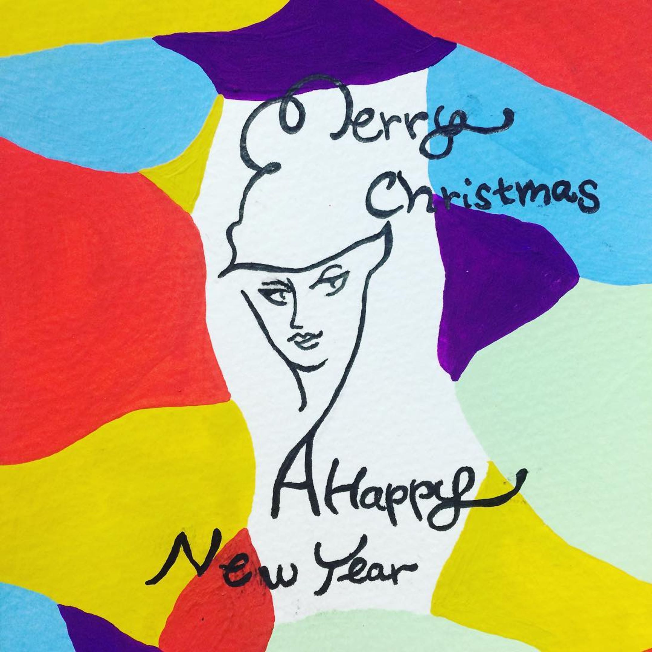 Happy Holidays !! #happyholidays #merrychristmas #christmas #ahappynewyear #newyear #illustrator #illustration #art #fashion #magazine #line #colours #caligraphy #ink #クリスマスカード #年賀状 #ファッション #雑誌 #イラスト #イラストレーター #アート-1