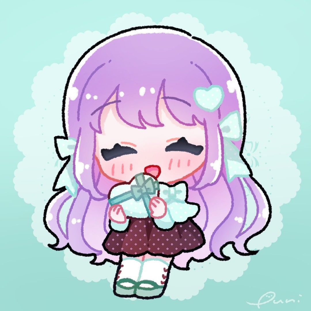 まよ様☃️💜🍫 #illustration #artwork #drawing #chibi #kawaiiart #cuteart  #mangaart #ちびキャラ#ミニキャラ #イラストグラム #デジタルイラスト #Vtuberイラスト #いらすとぐらむ #일러스트 #드로잉  #그림스타그램 #插图