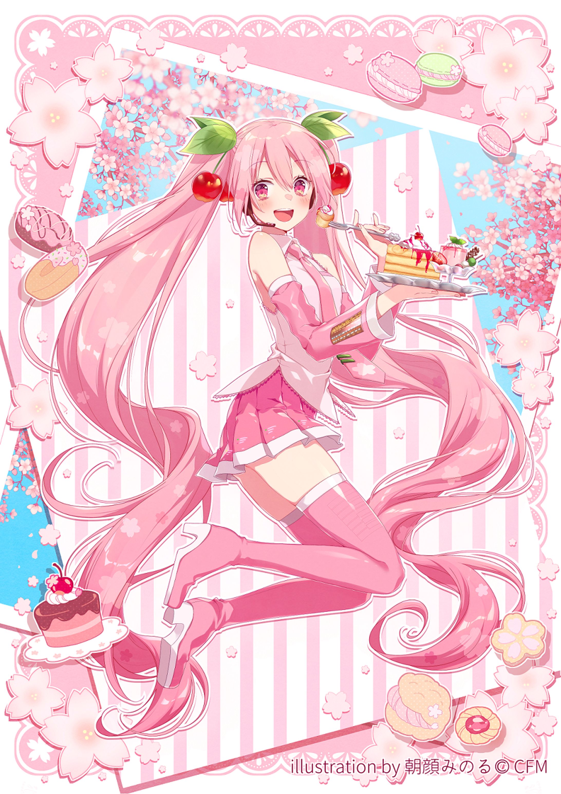 【初音ミク】桜ミク×アニメイトカフェ-1