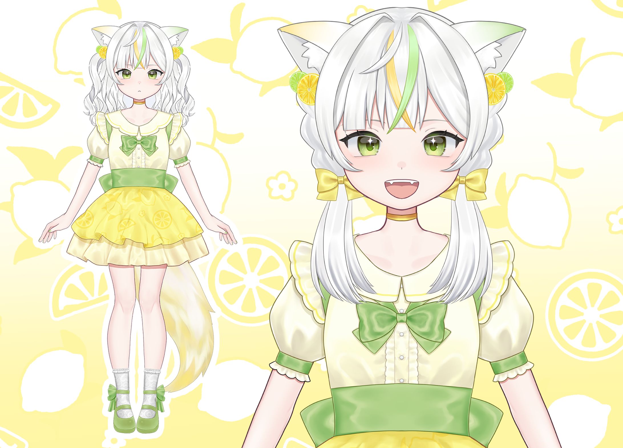 Lemon-Lime Catgirl/レモンライムな猫耳少女-1
