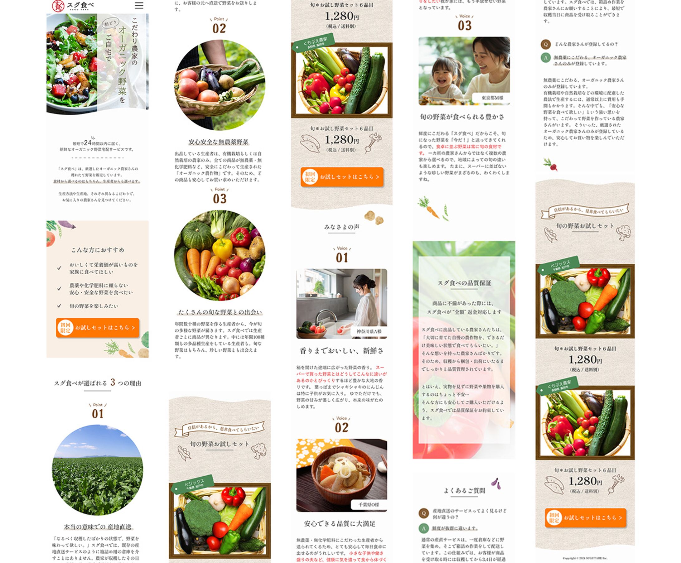 LP制作｜オーガニック野菜宅配サービス「すぐ食べ」（SP）-1