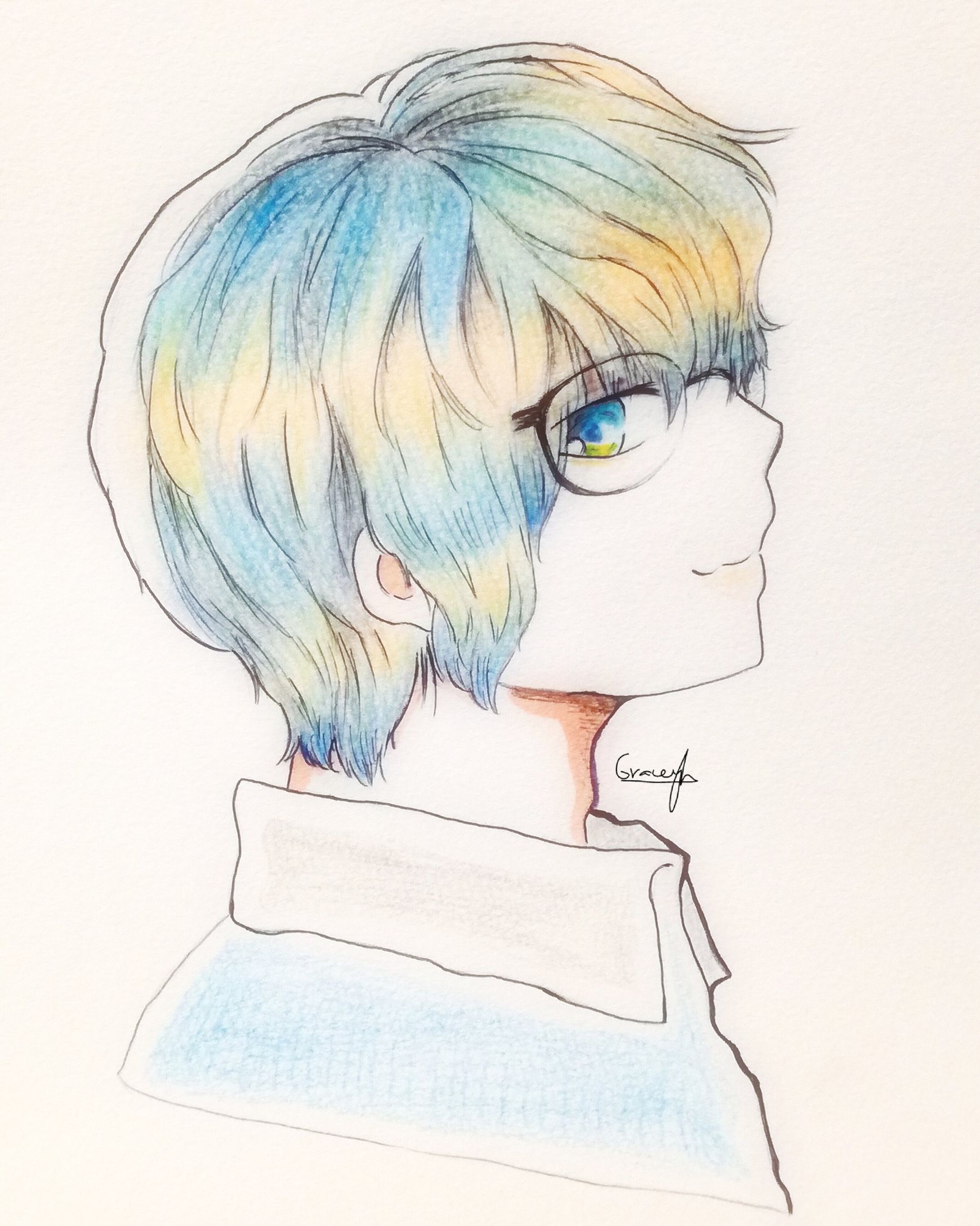 眼鏡の少年sample-1