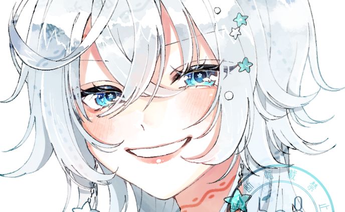 大星えと様　顔アップイラスト