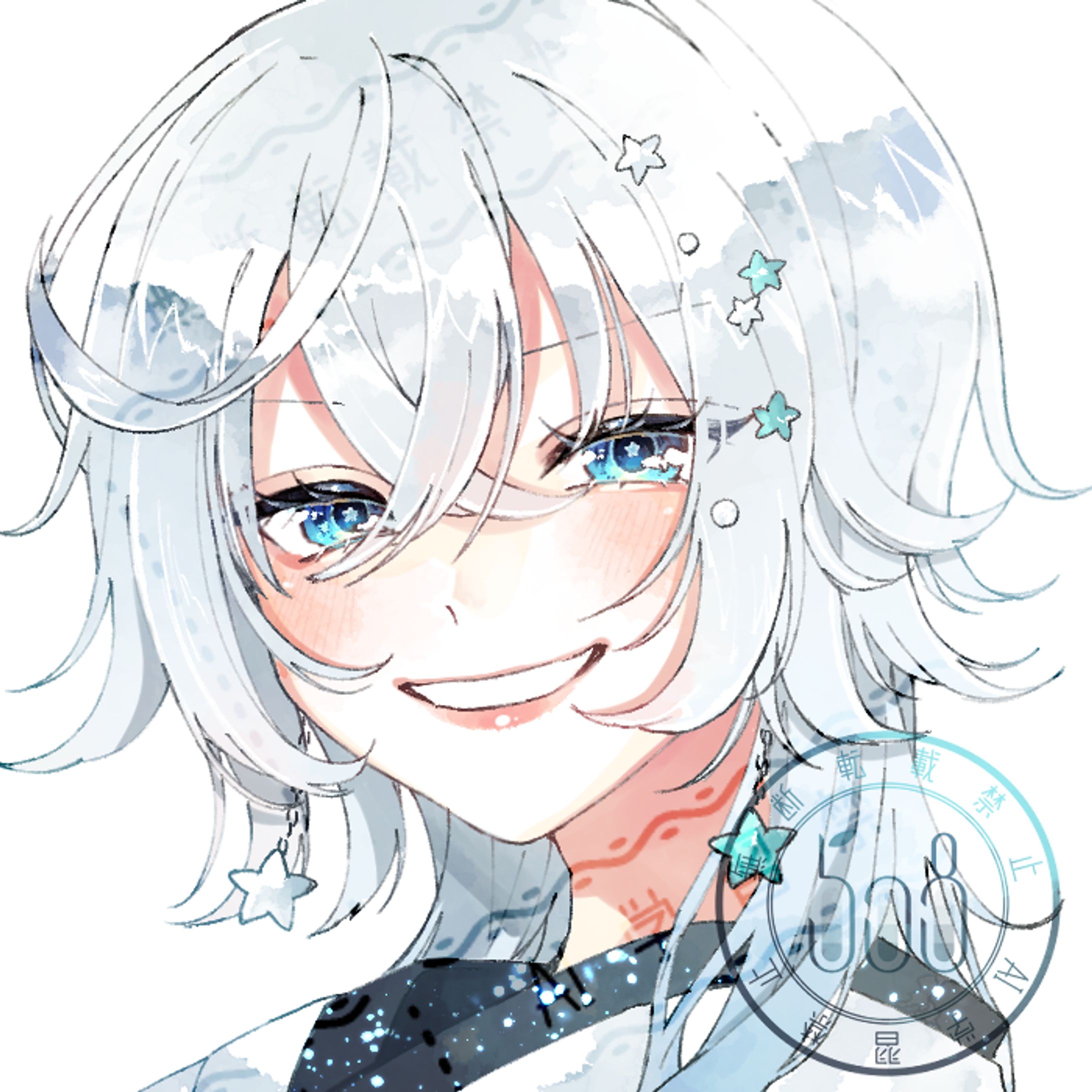 大星えと様　顔アップイラスト-1