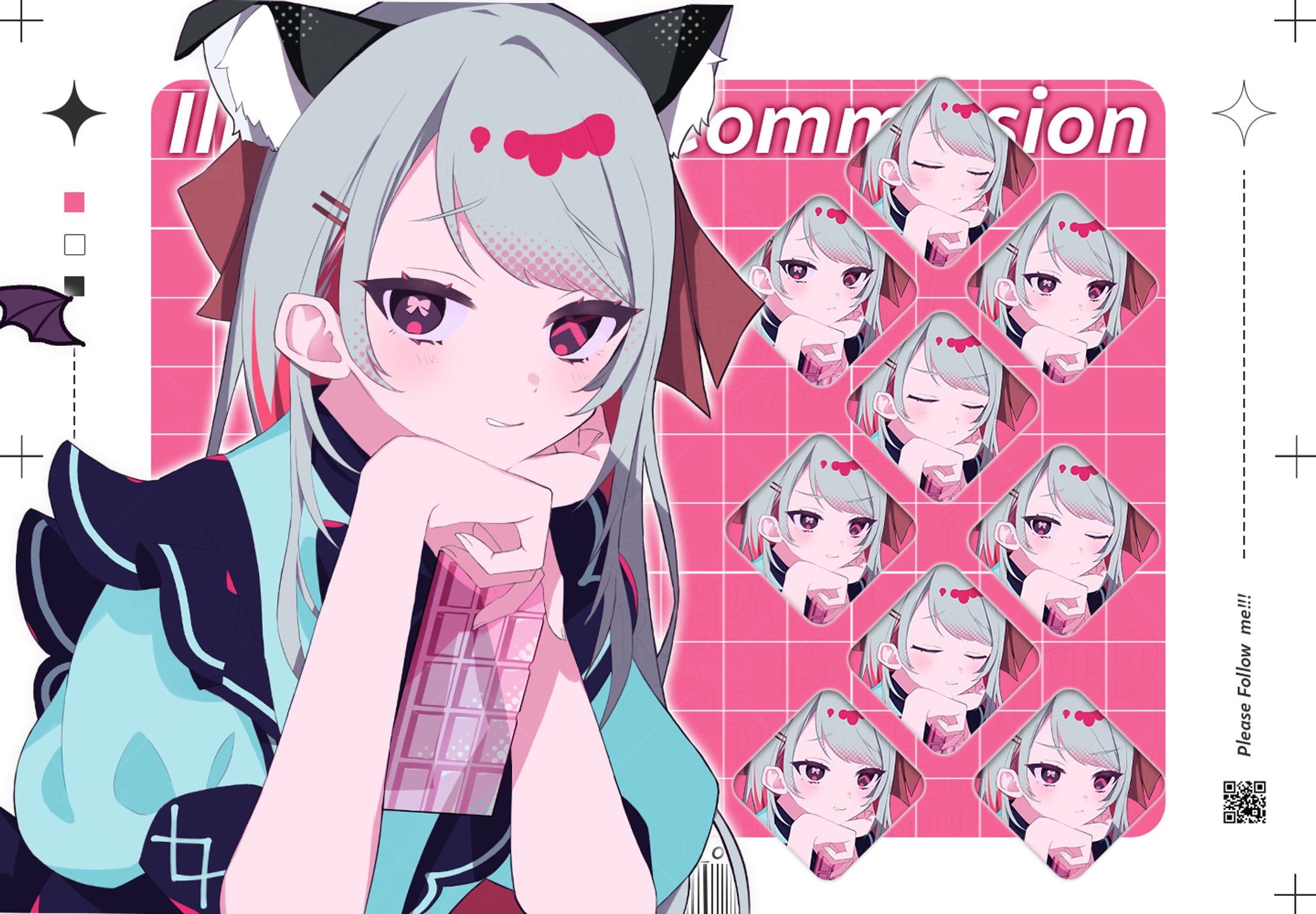 【イラスト】Vtuber 柊しきみ様『ラプラスショコラ』歌ってみた用イラスト-1