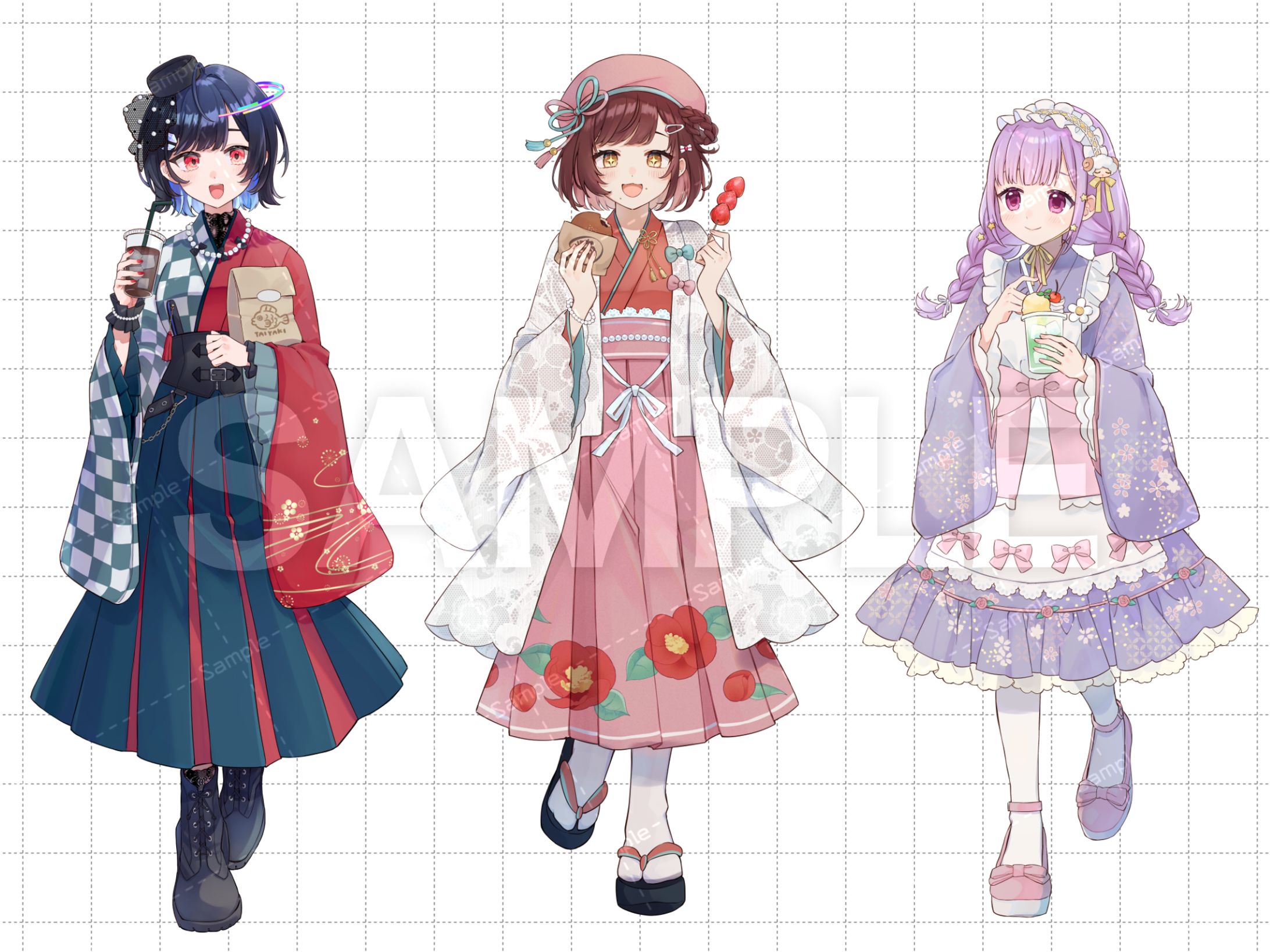 Vtuber事務所からくり所属タレント様/グッズイラスト-1