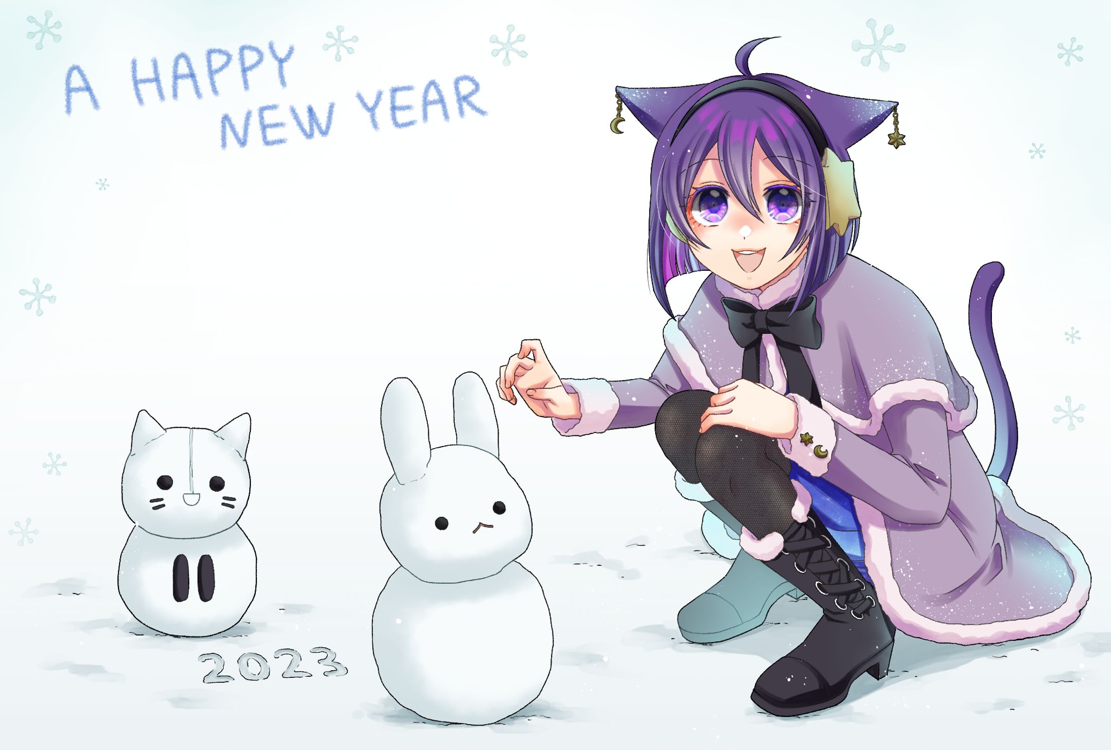 まいん　年賀状用イラスト-1