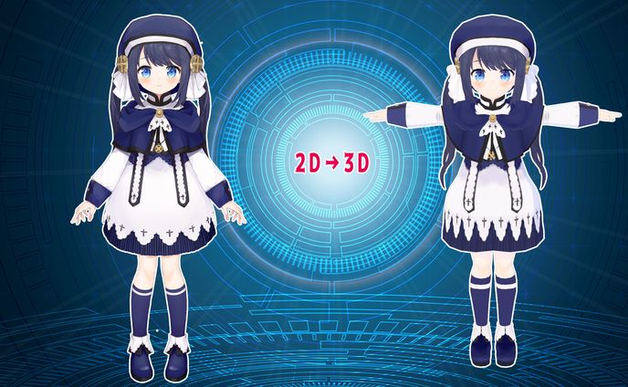 【依頼受注】菱鏡の3Dアバターモデル