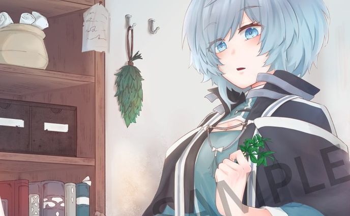 ご依頼絵　　Vtuber浅縹スイ様