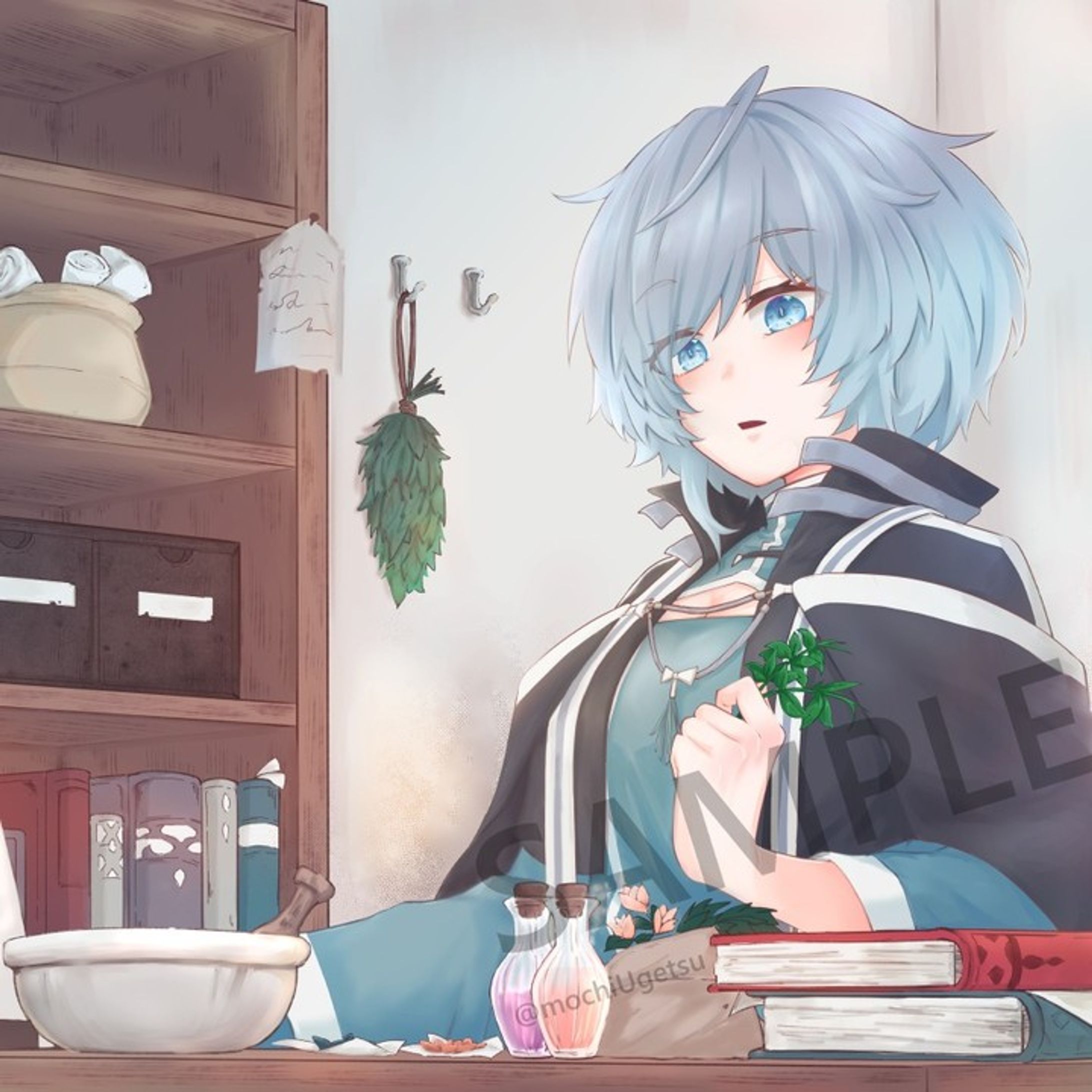 ご依頼絵　　Vtuber浅縹スイ様-1