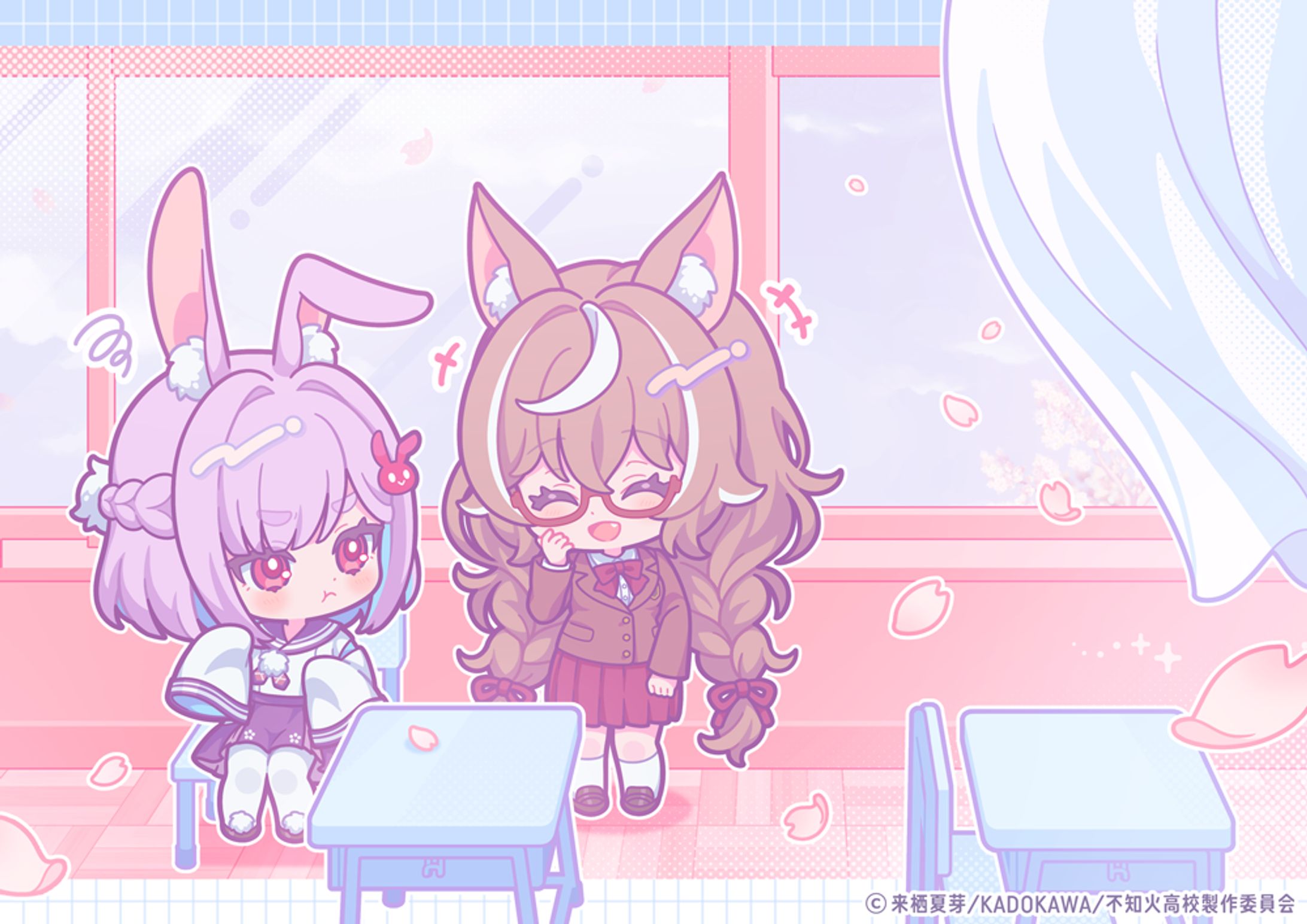 【Works】TVアニメ『人外教室の人間嫌い教師』放送記念イラスト-1