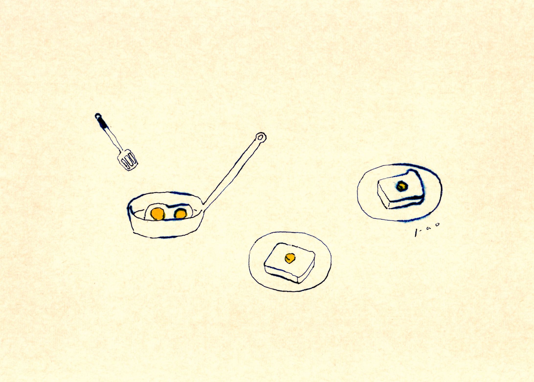「目玉焼き」オリジナルイラスト-1