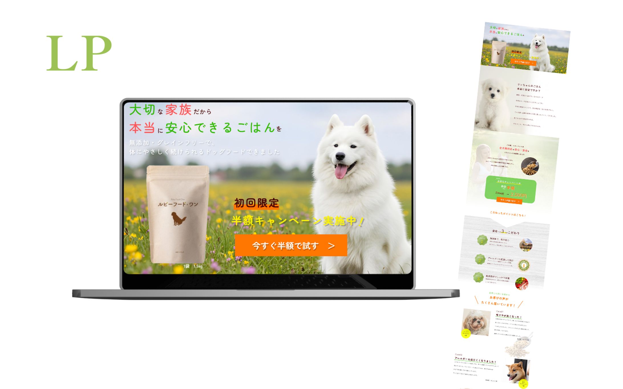 ドックフードキャンペーンLP【架空案件】-1