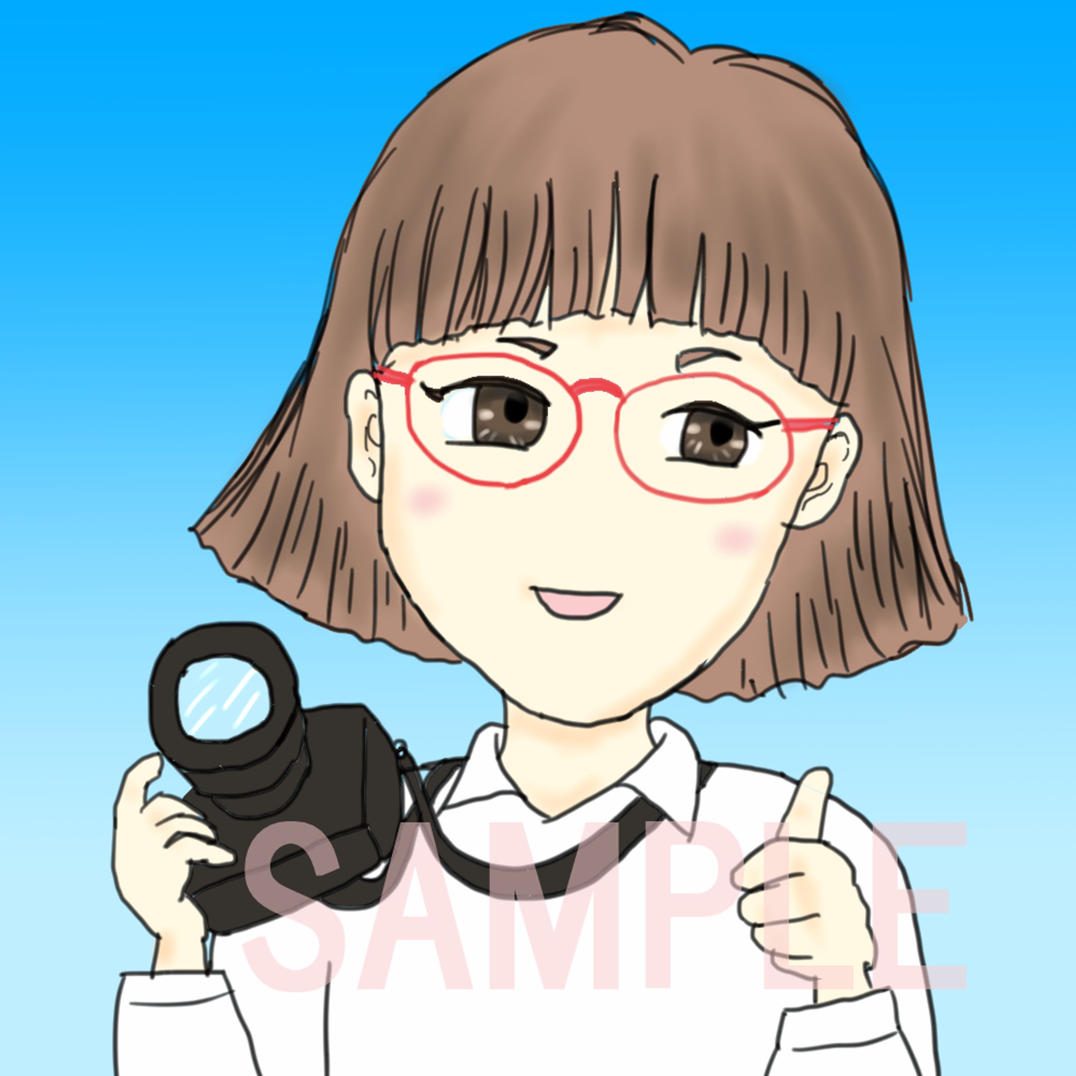 カメラマンの女性(SNSアイコン）-1