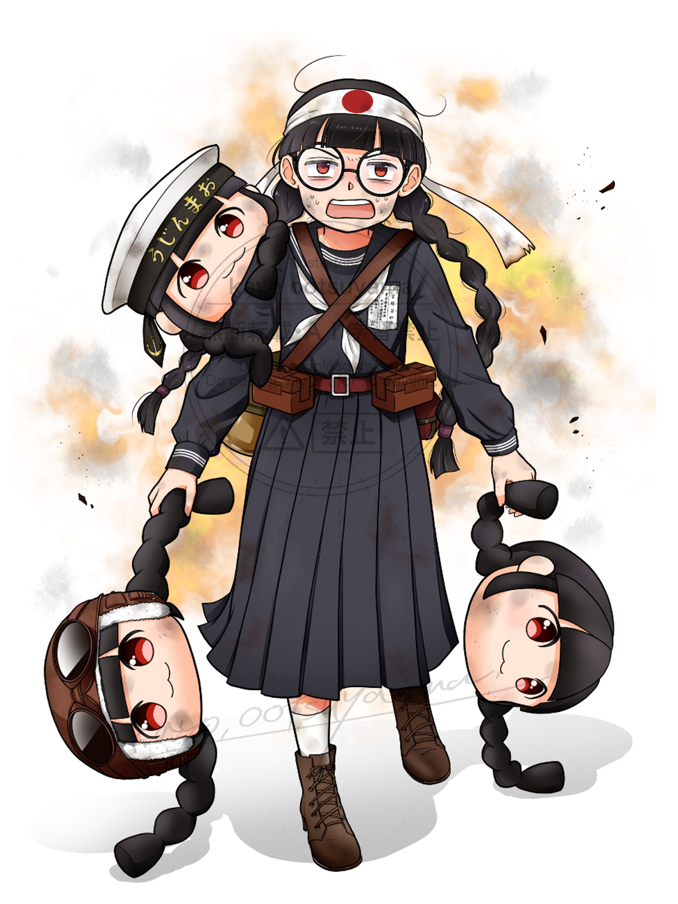 聯合艦隊建造系VTuber宮間めさのさん『大日本帝国海軍の戦艦３Ｄ図鑑』・書籍発刊記念第二弾イラスト-1