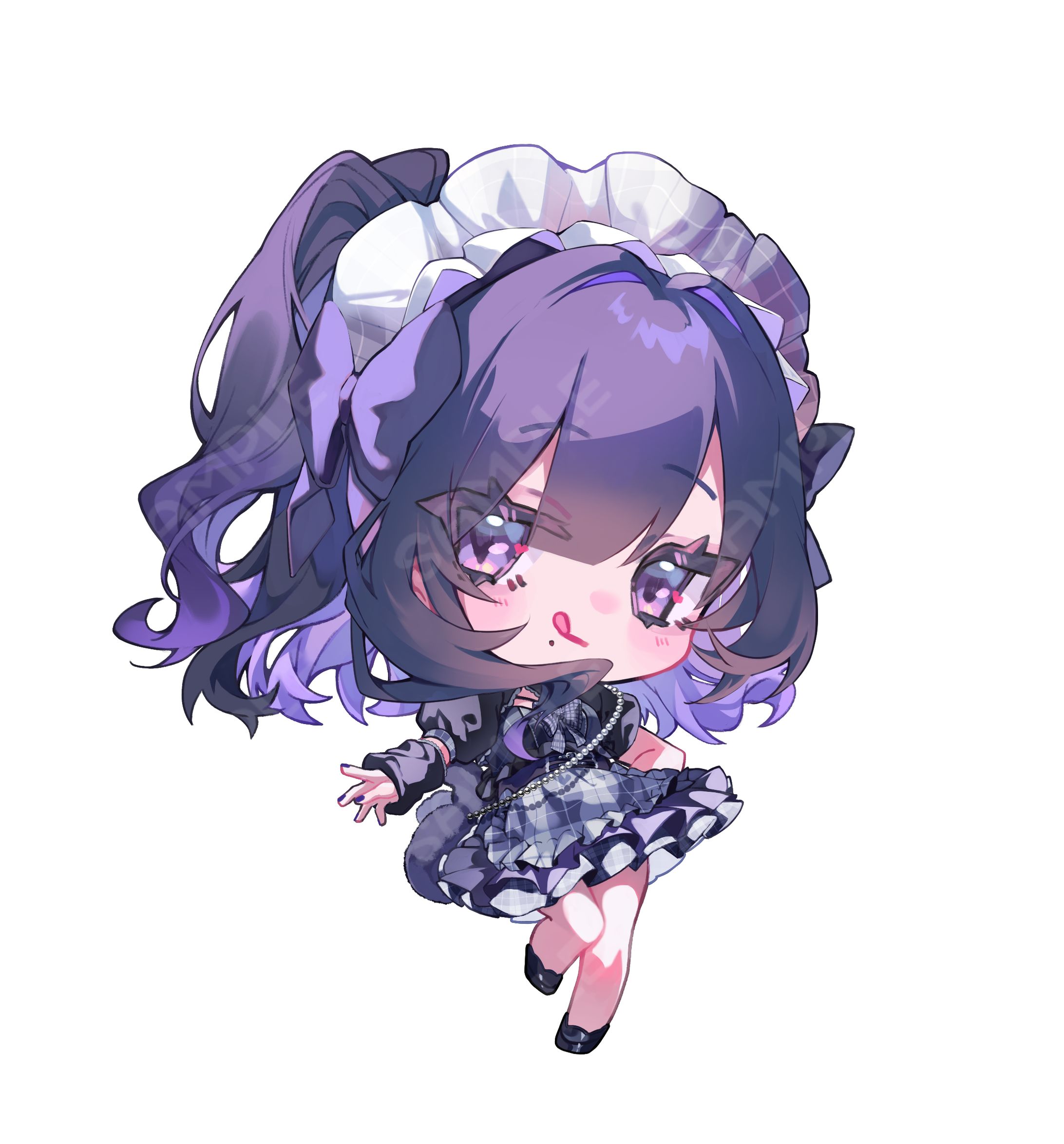 お給仕メイド / フライヤーSDイラスト-1