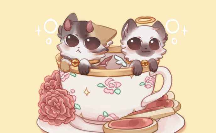 Teacup Kitties, Illustration