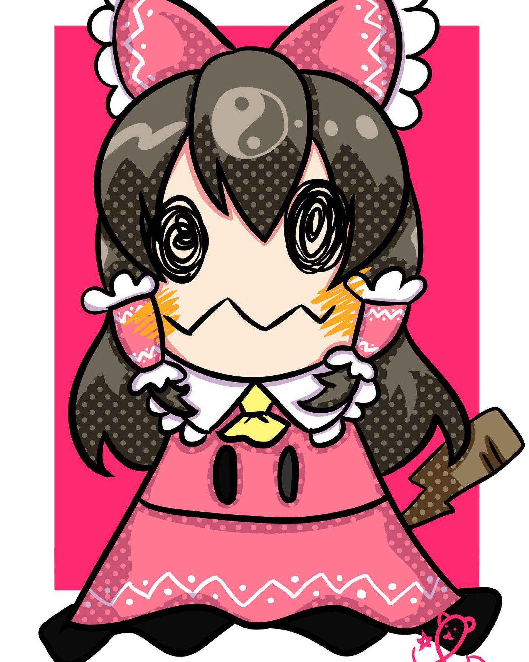 霊夢×ミミッキュ

#博麗霊夢
#ミミッキュ
#東方Project
#ポケモン
#イラスト好きな人と繋がりたい 
#絵描きさんと繋がりたい-1
