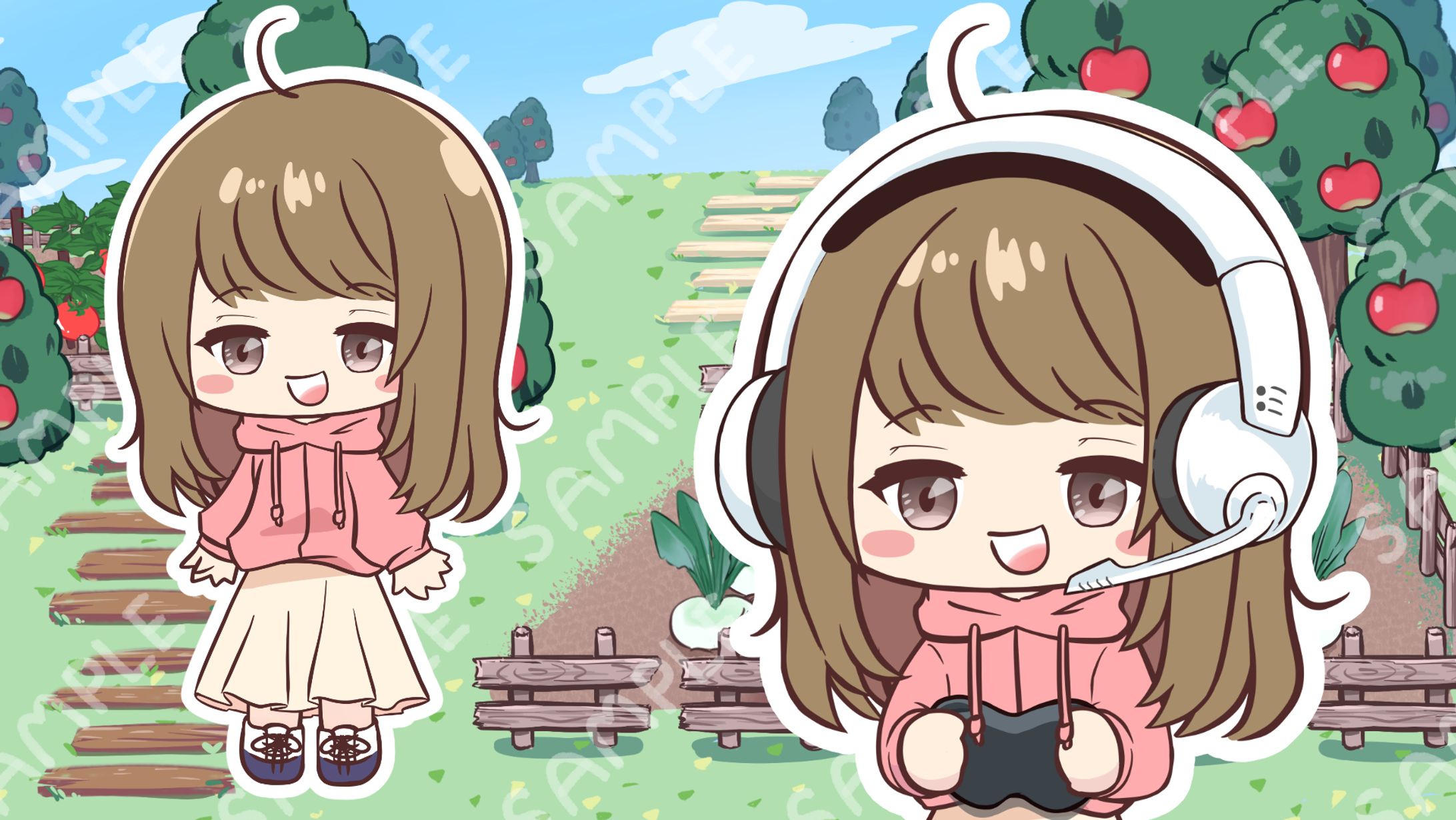ライブ2dモデル、全身キャラ他　あきねこ様-1