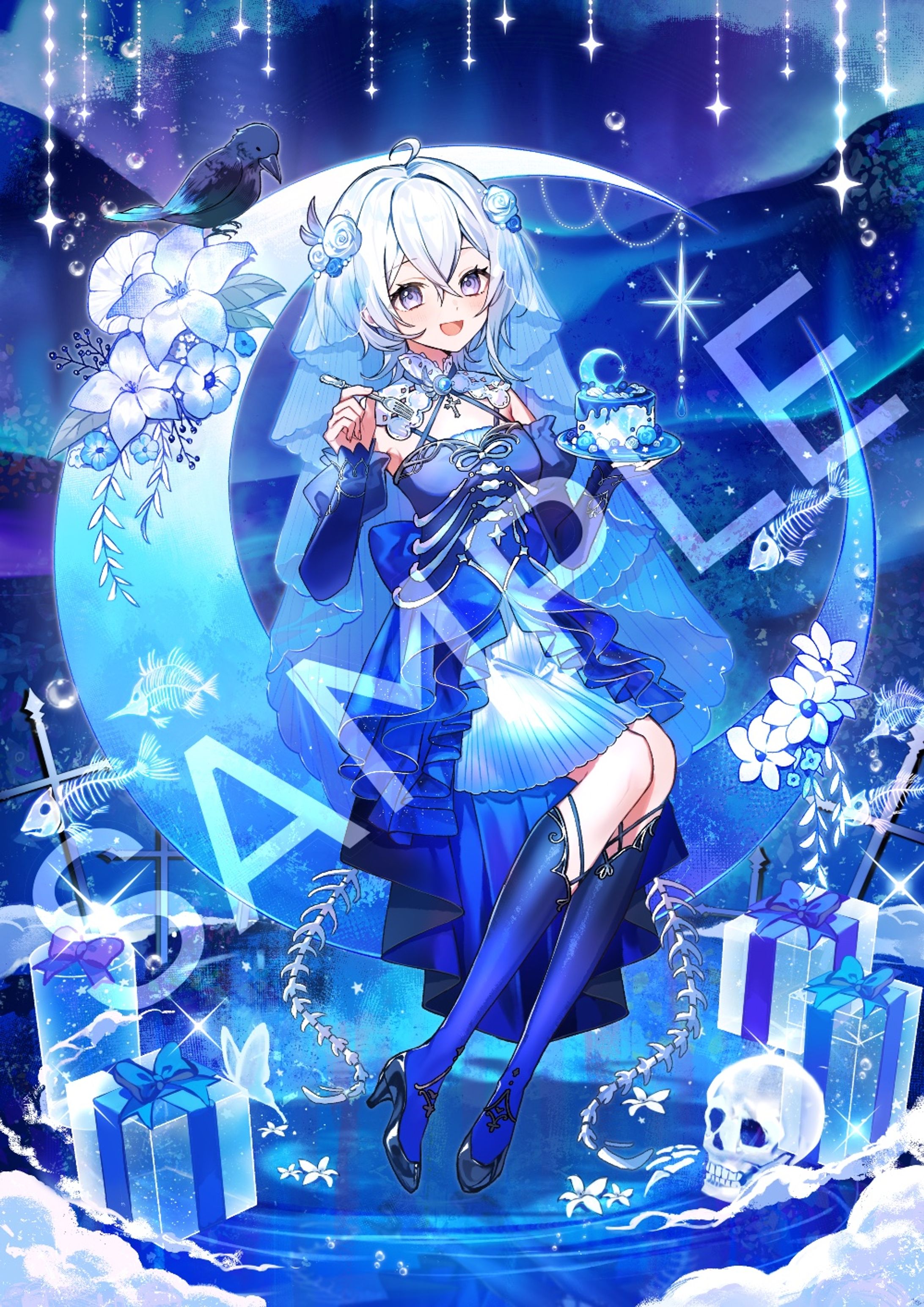 夜闇ねる様　お誕生日イラスト-1