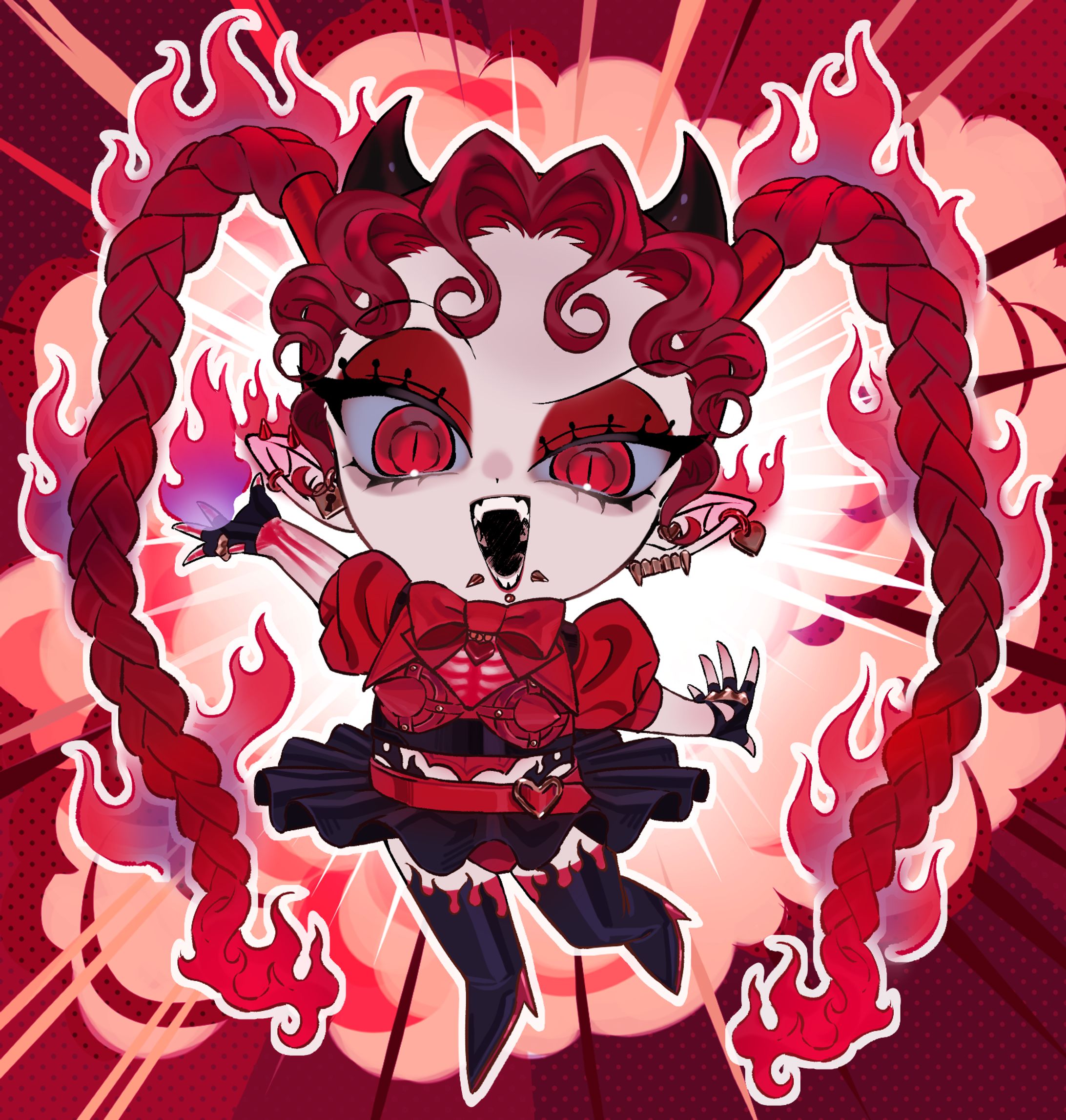 【OC】女性キャラのSD/２頭身-1